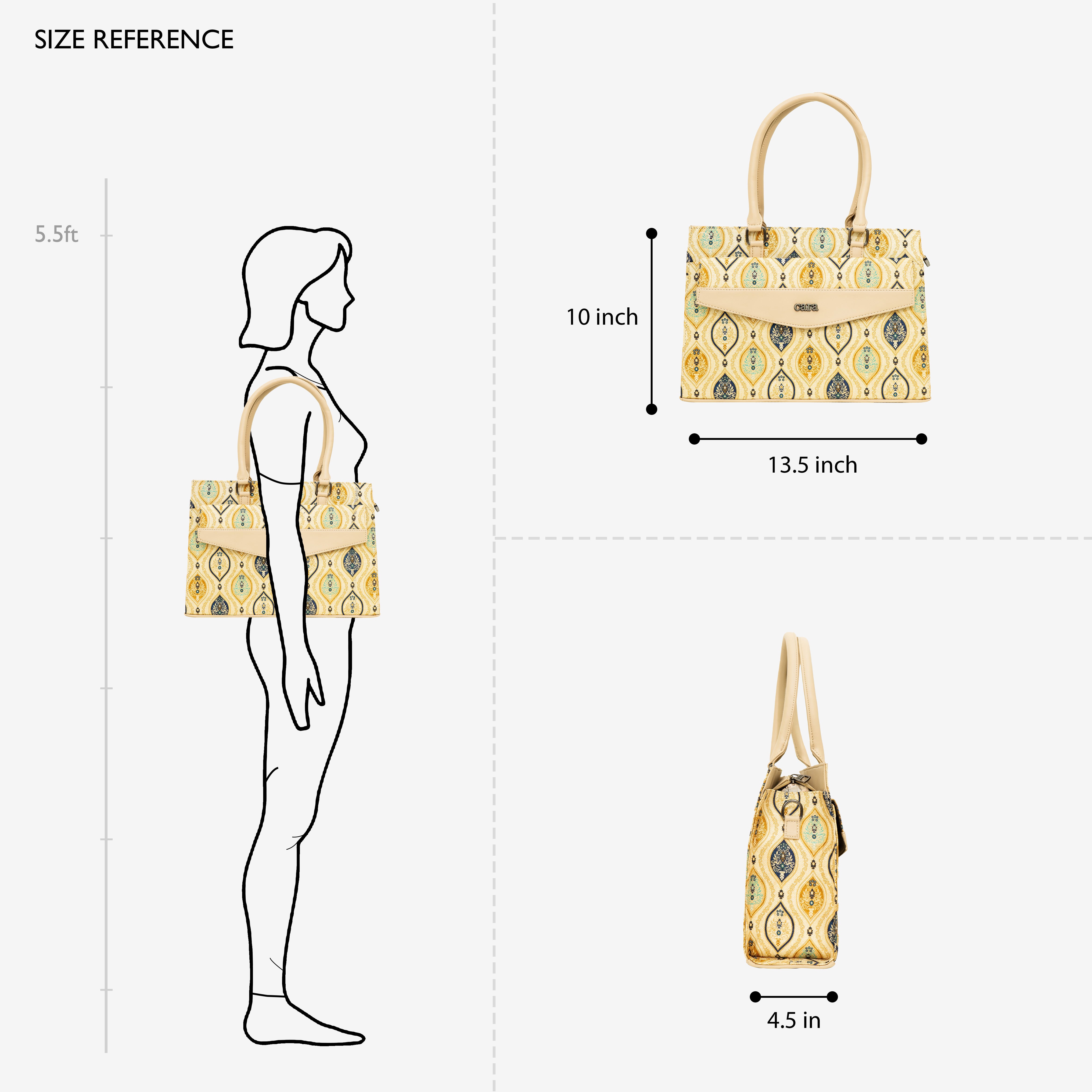 Cream Flawless Crafted handbag | Cara