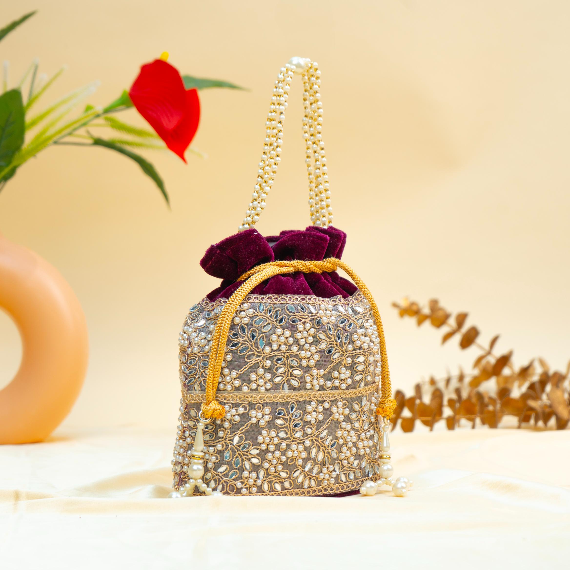Grace Pearl Bead Potli