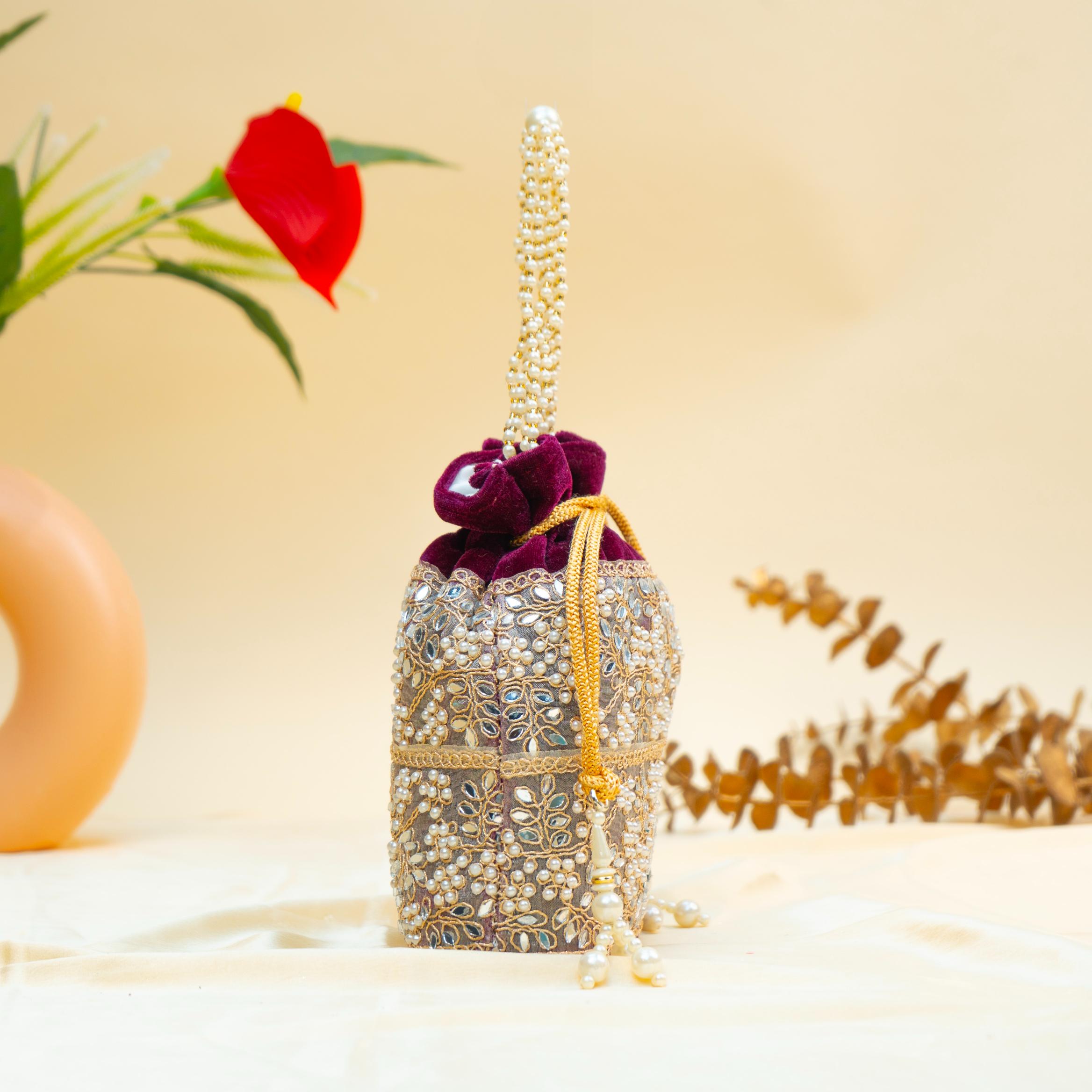 Grace Pearl Bead Potli