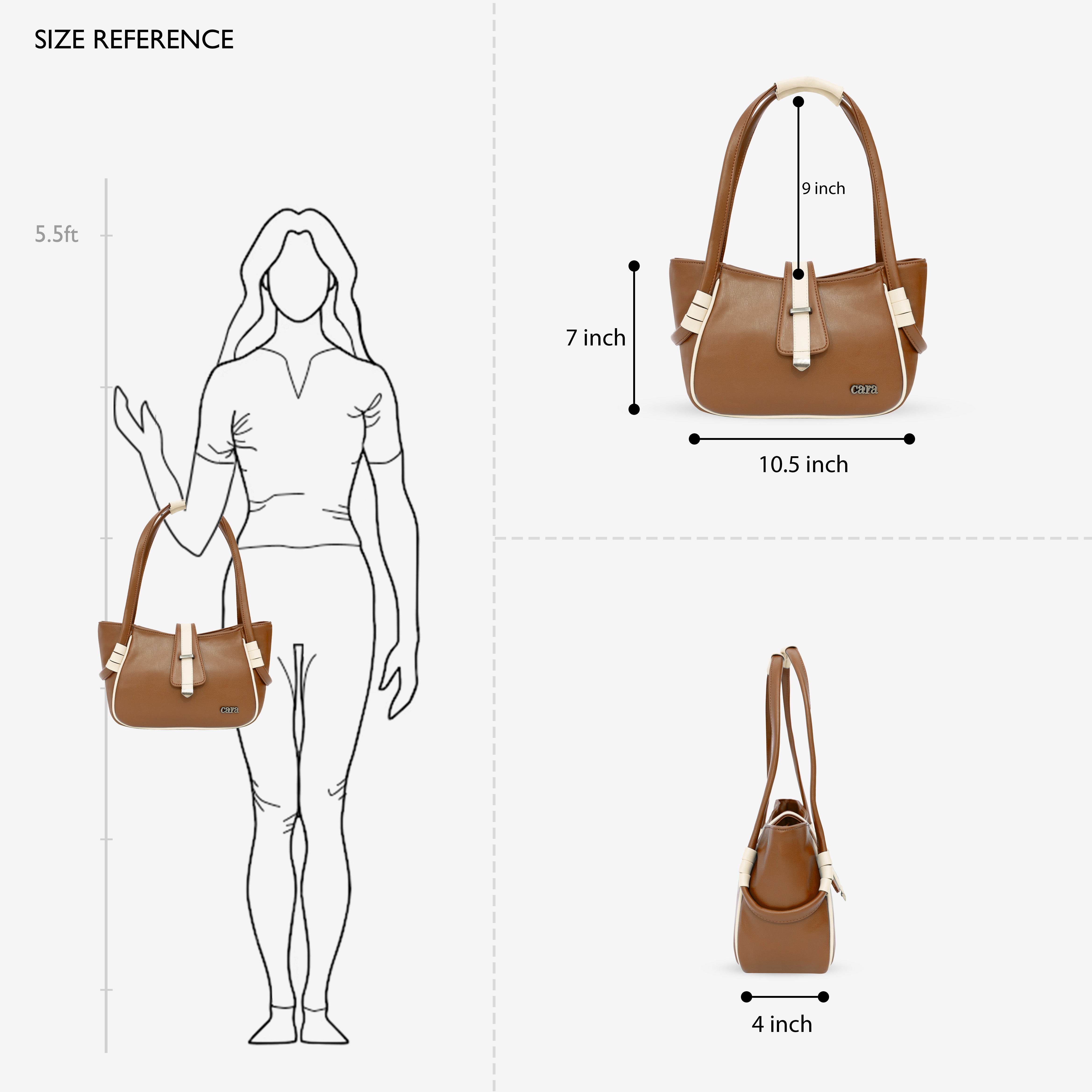 Brown Boldly Dynamic HANDBAG | CARA