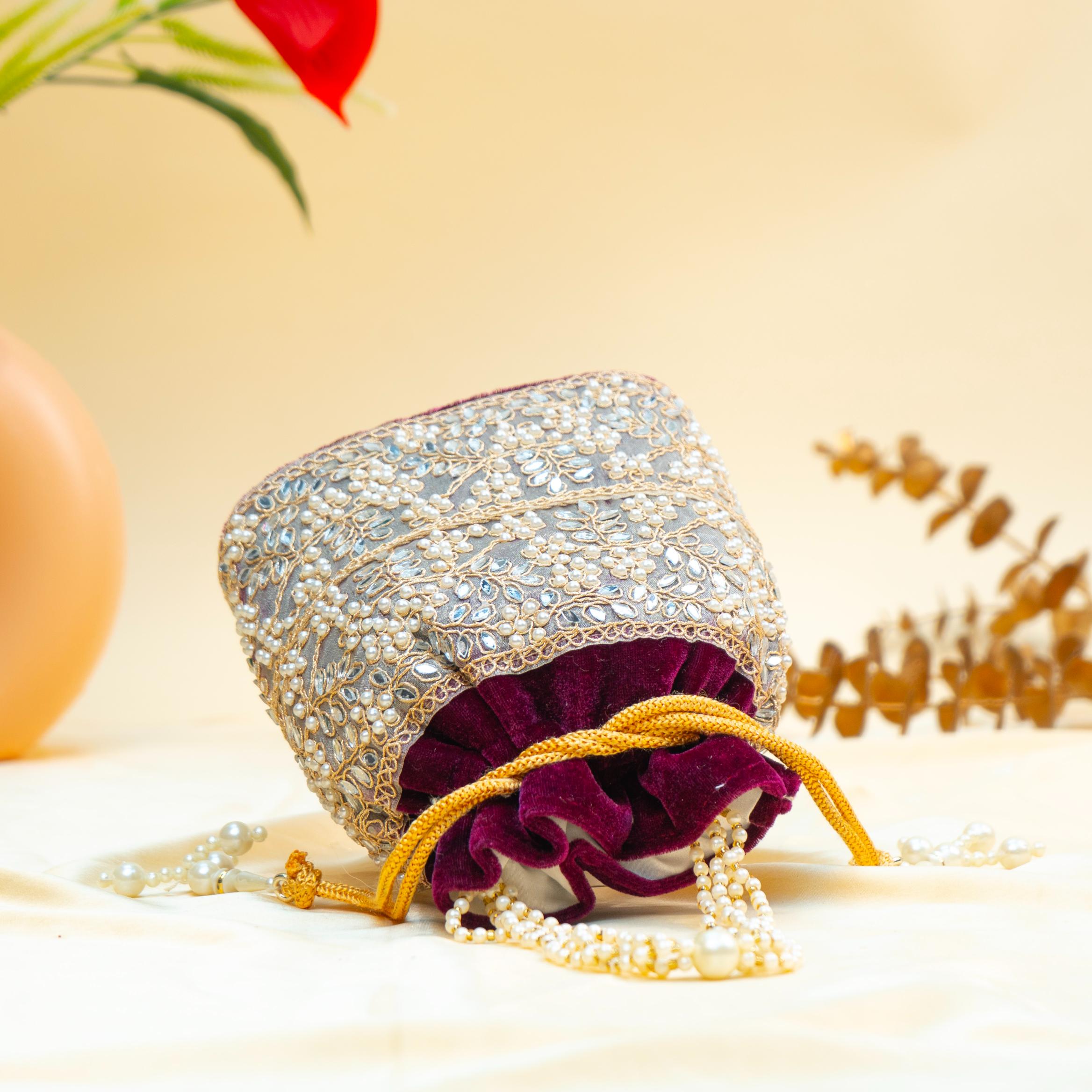 Grace Pearl Bead Potli
