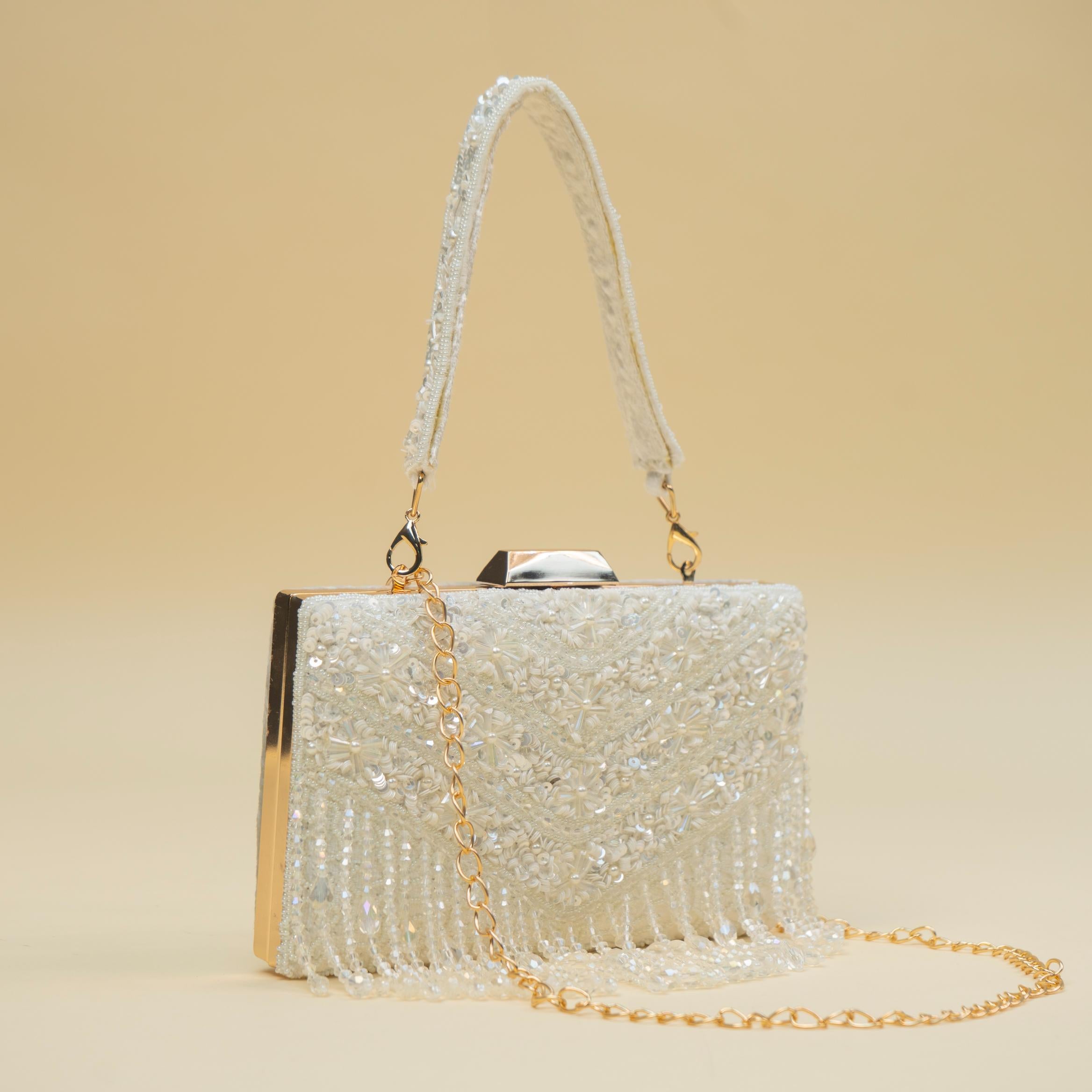 Timeless Pearl Gold Clutch