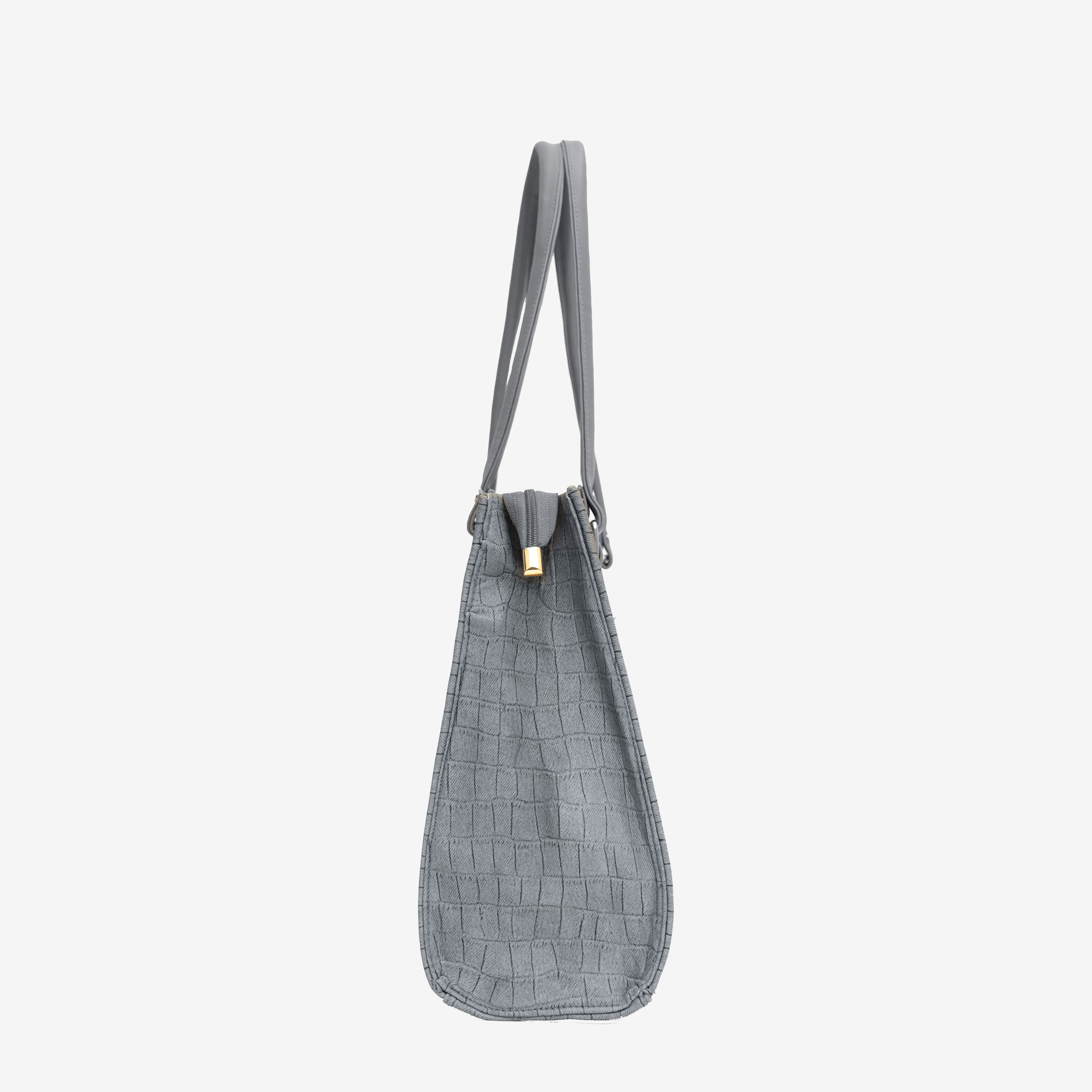 Grey Croc Textured Shoulder Bag | Cara
