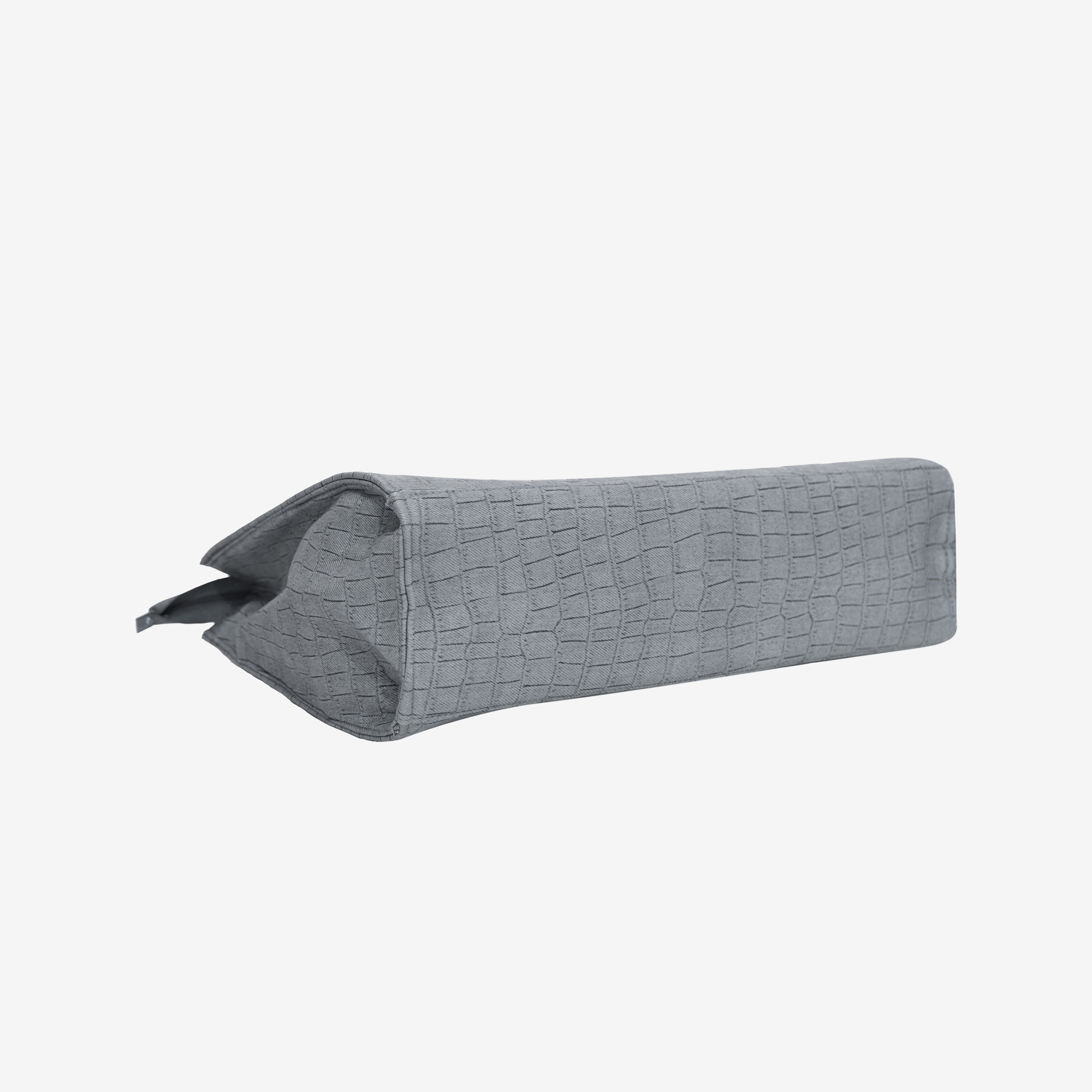 Grey Croc Textured Shoulder Bag | Cara