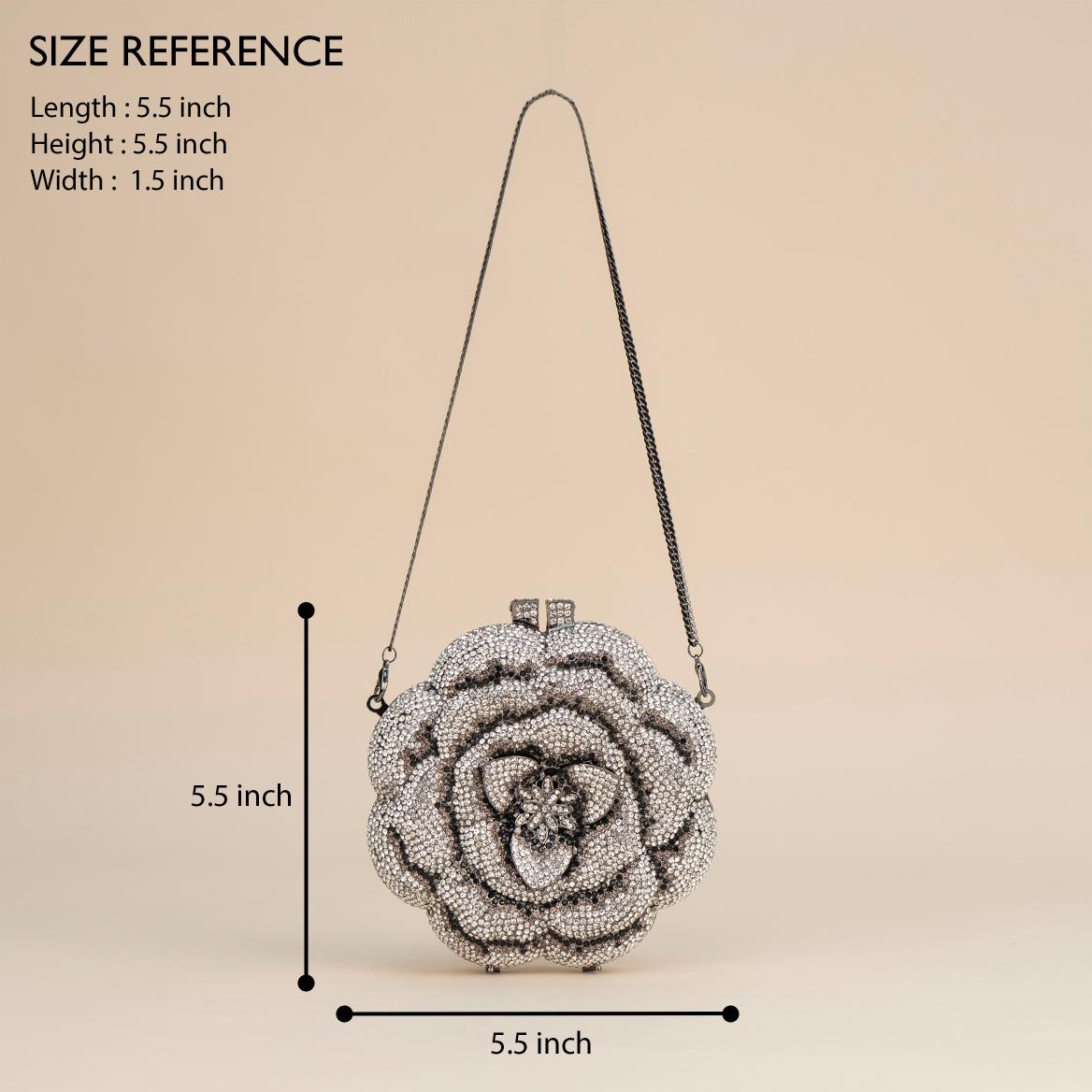 Crystal Rose Bling Clutch