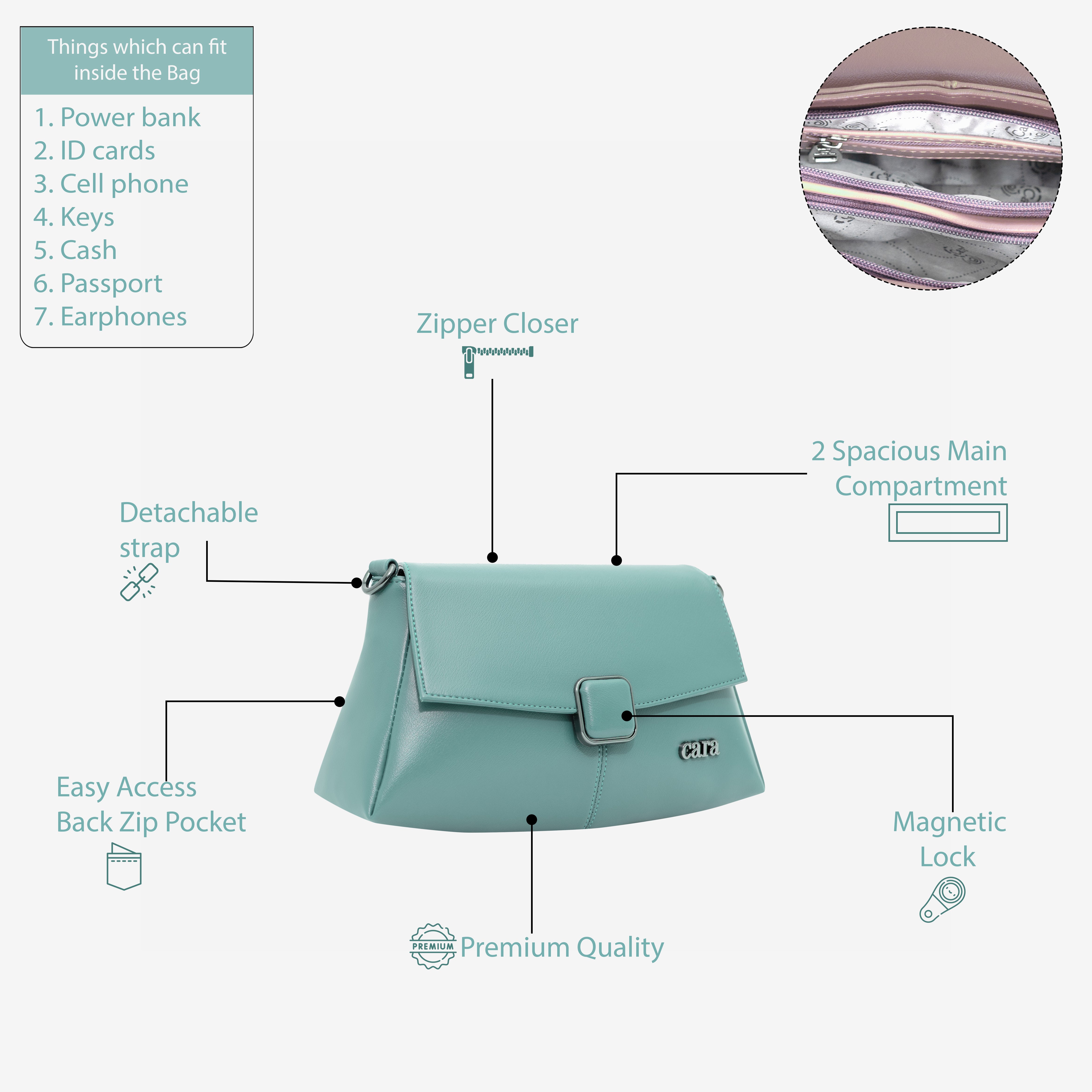 Blue Modish carry sling bag | CARA