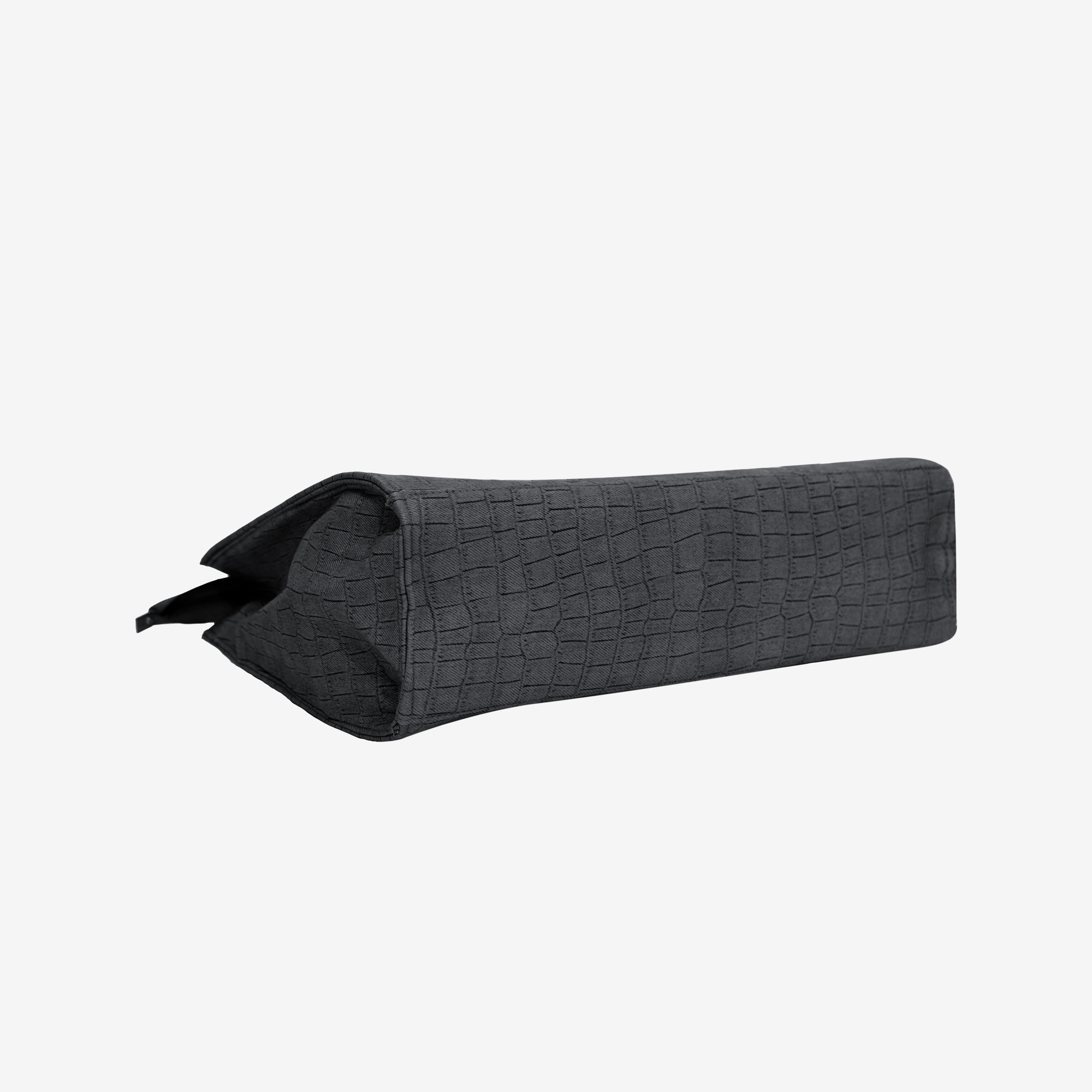 Black Croc Textured Shoulder Bag | Cara