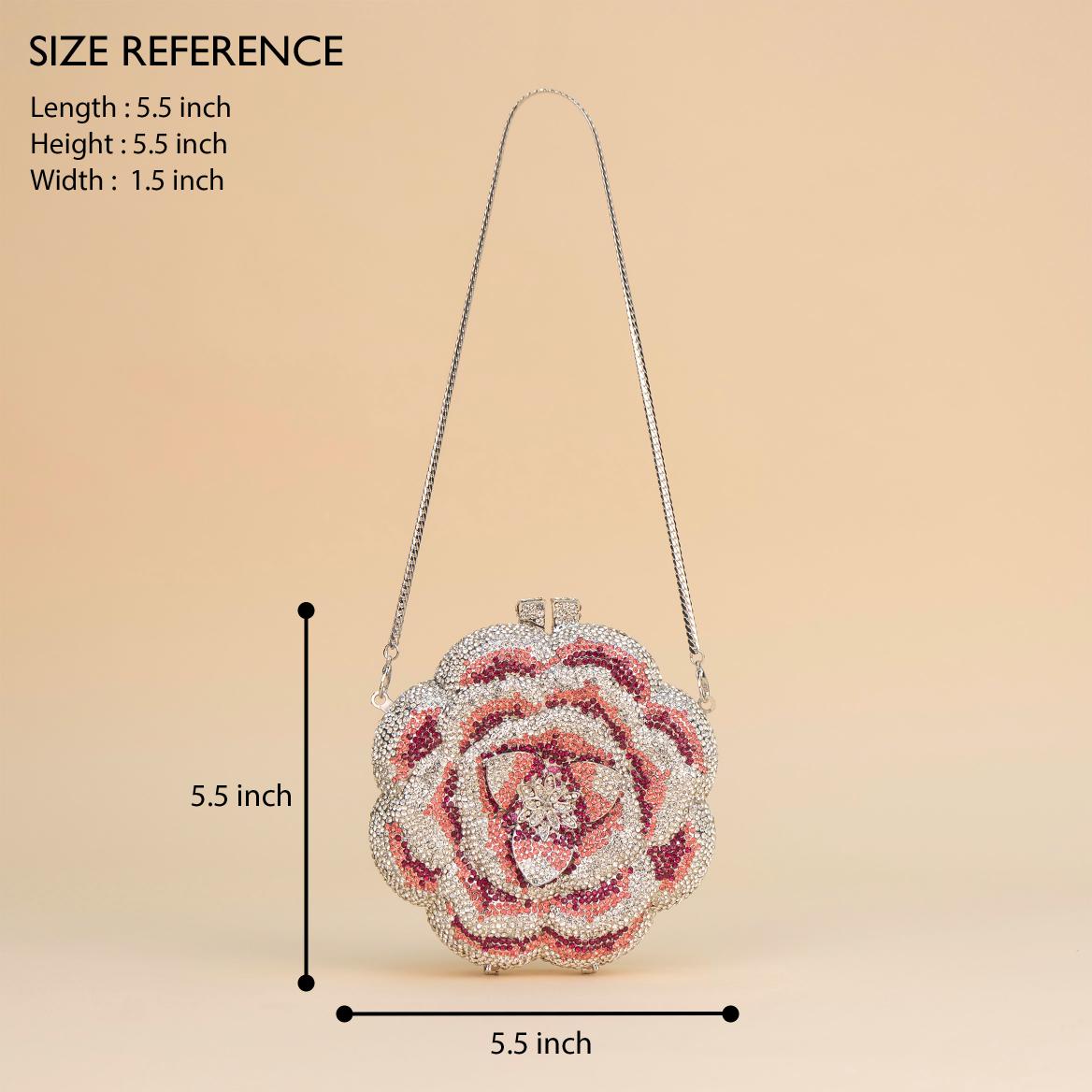 Crystal Rose Bling Clutch