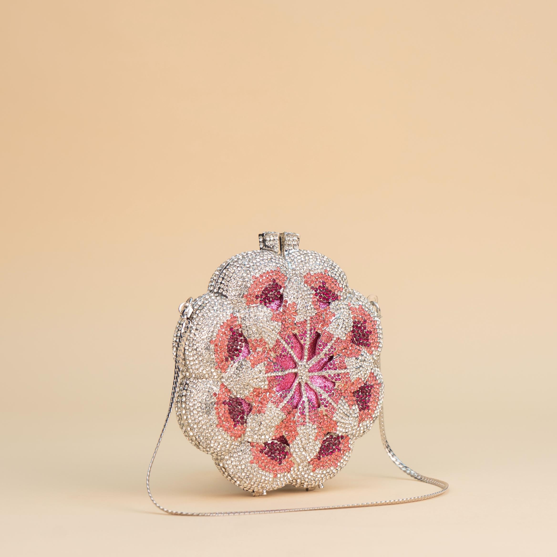 Crystal Rose Bling Clutch