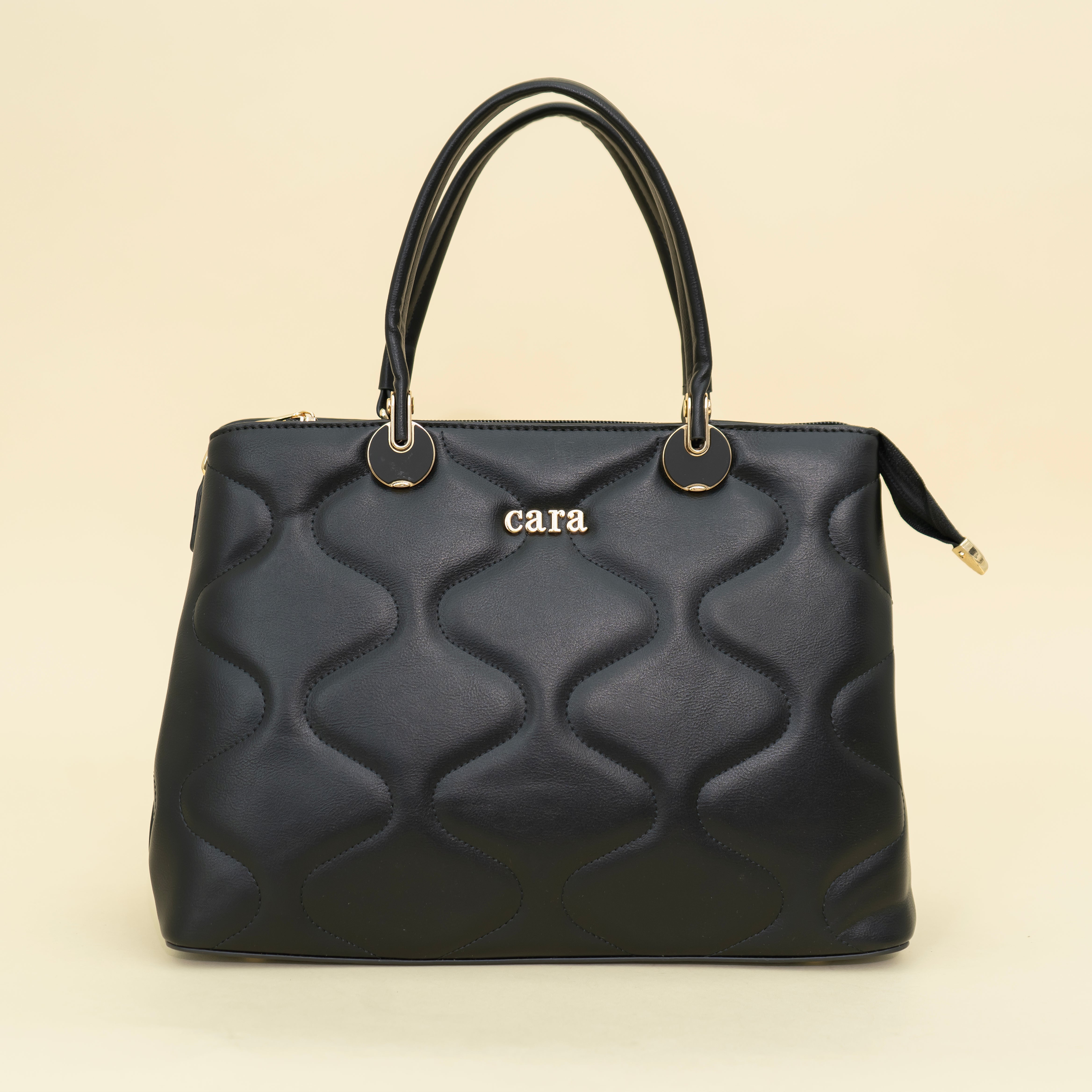 Black Quilted Handbag | CARA