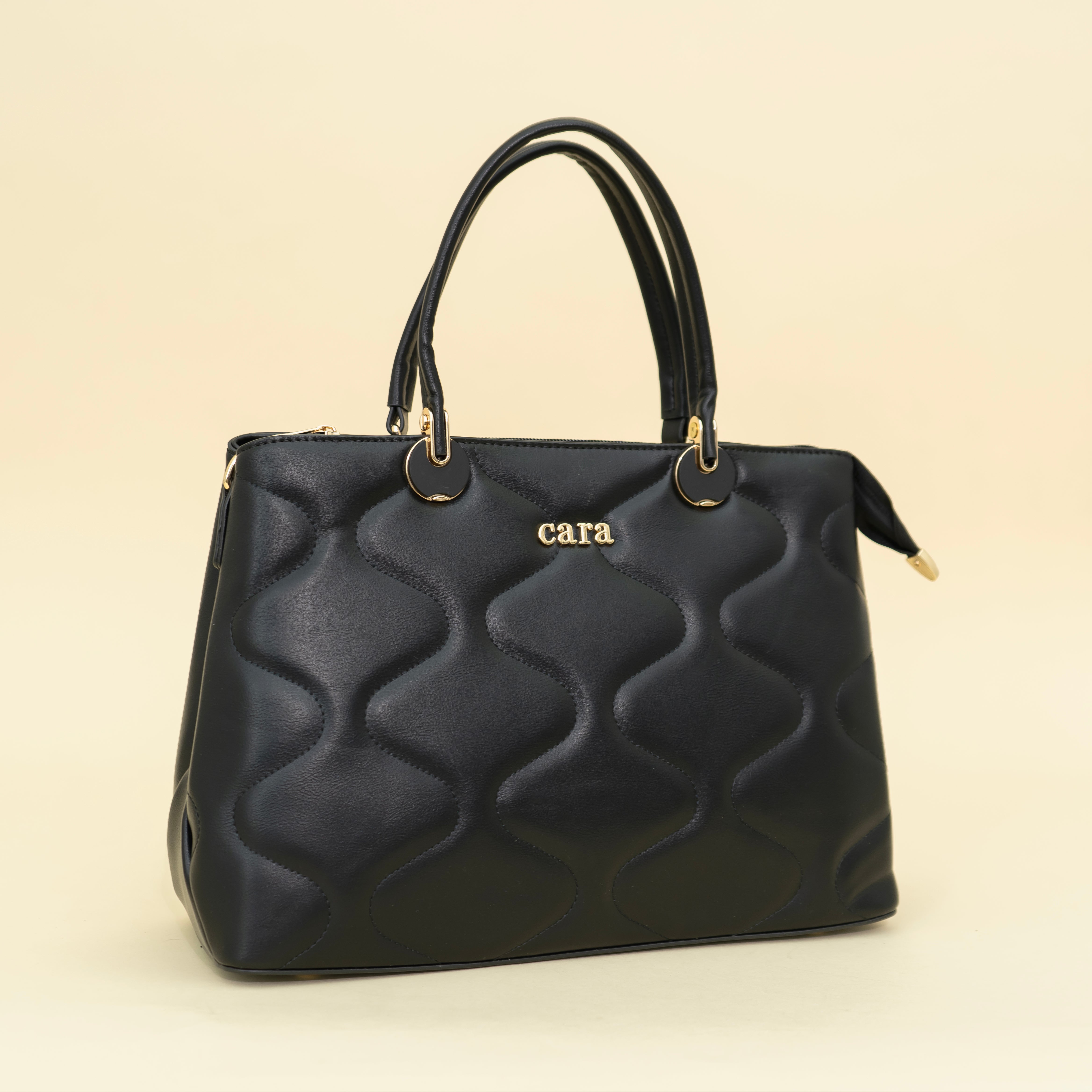 Black Quilted Handbag | CARA