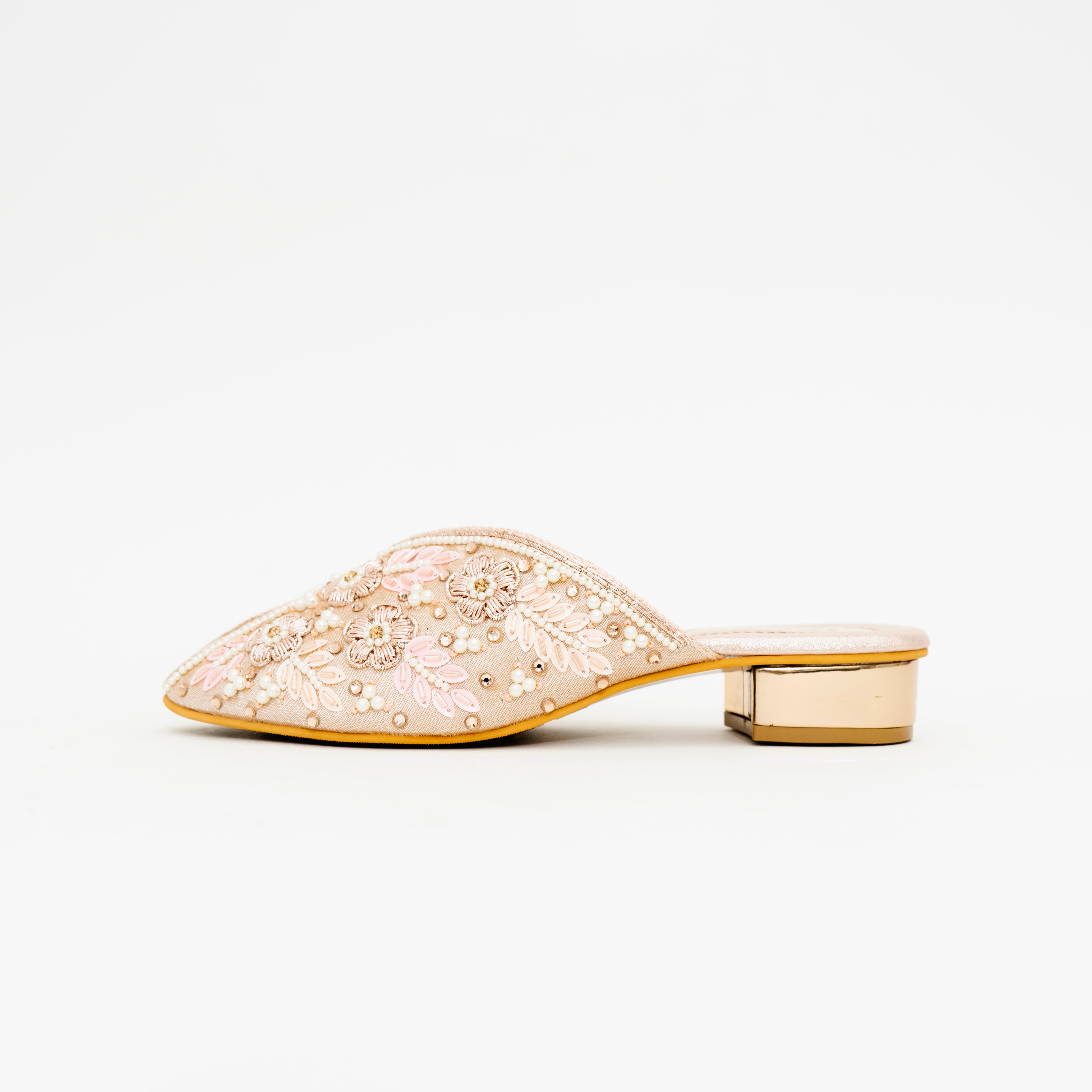 Rosegold Mehfil Juttis | Cara