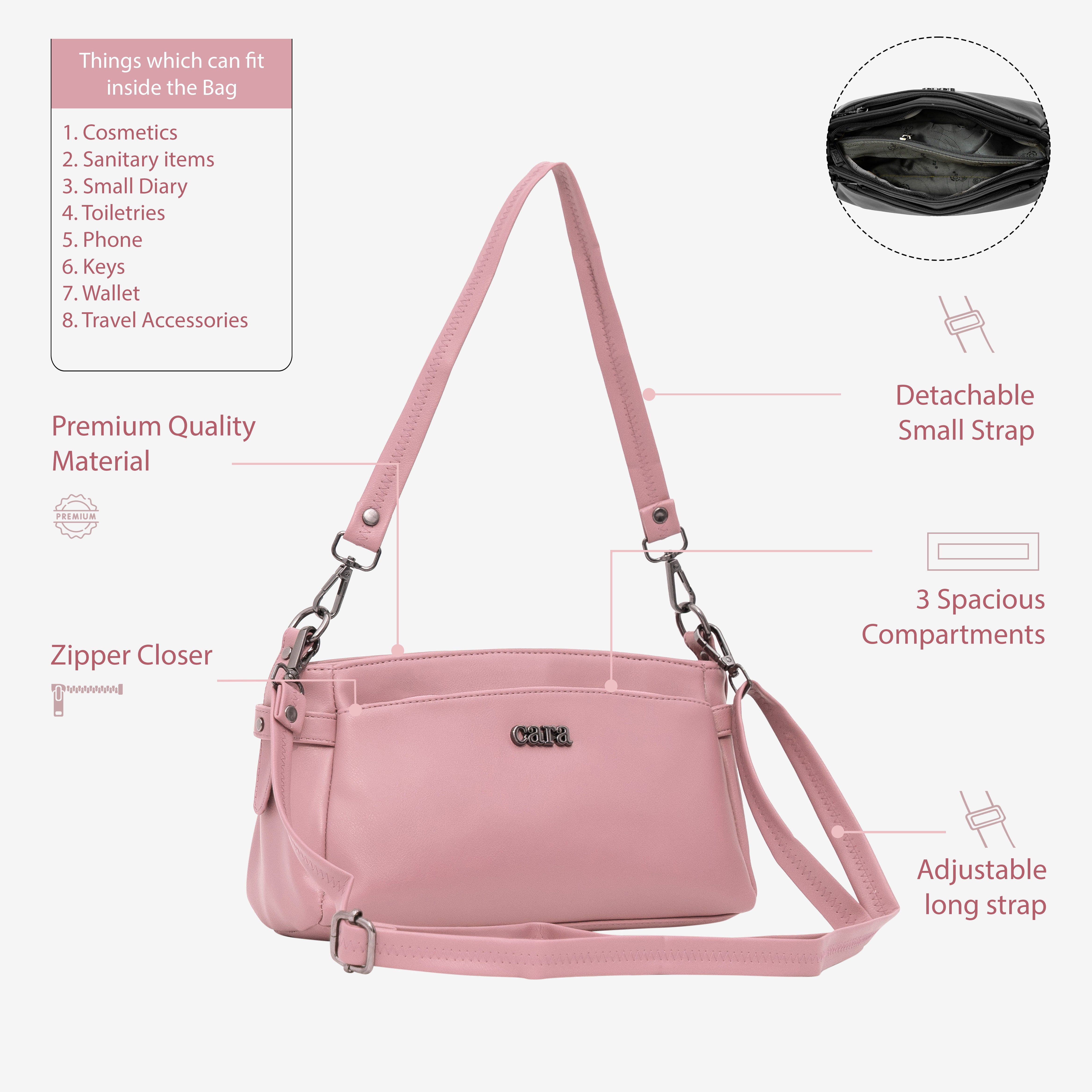 Pink Weekend Carry sling | Cara