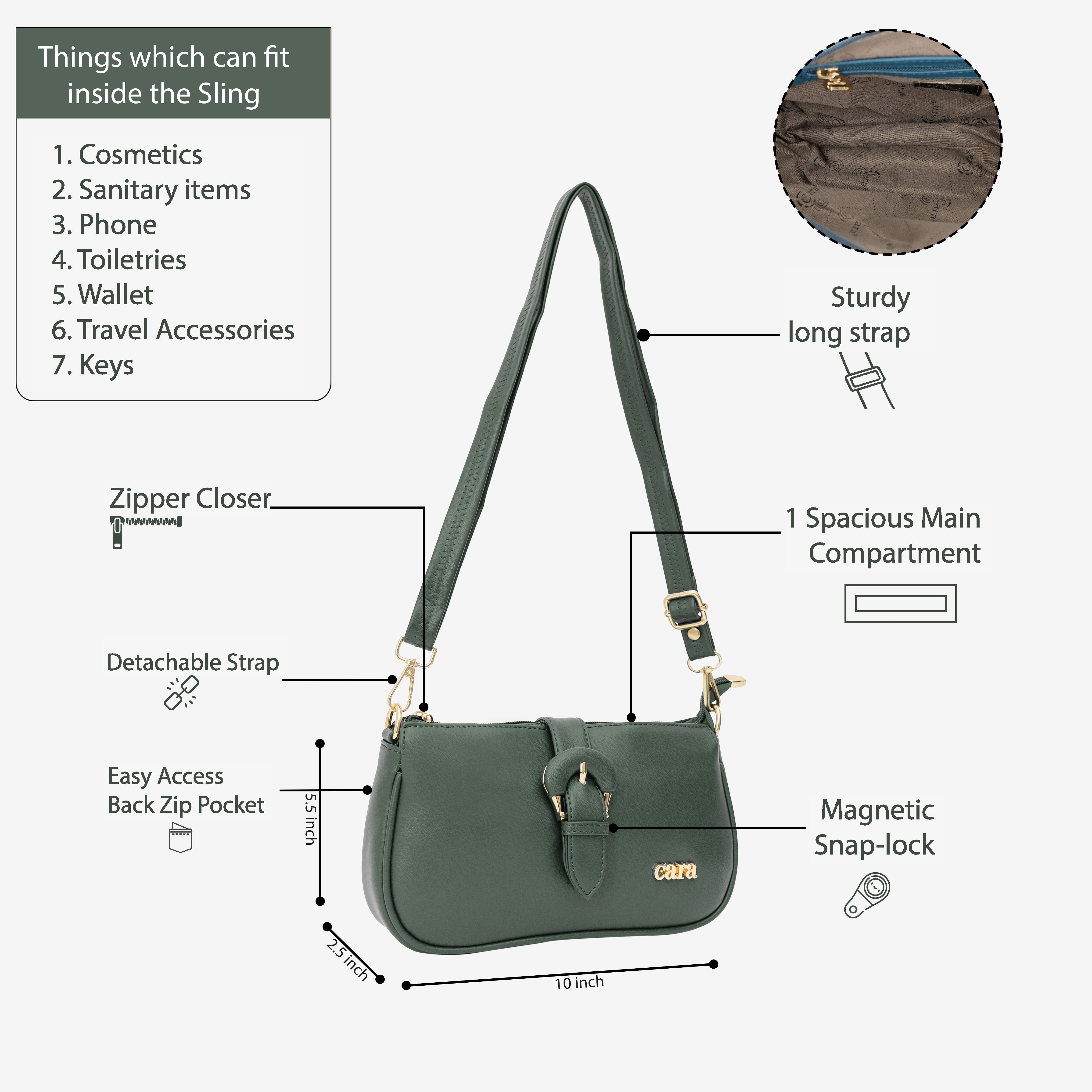 Green Pleasant Sling | Cara