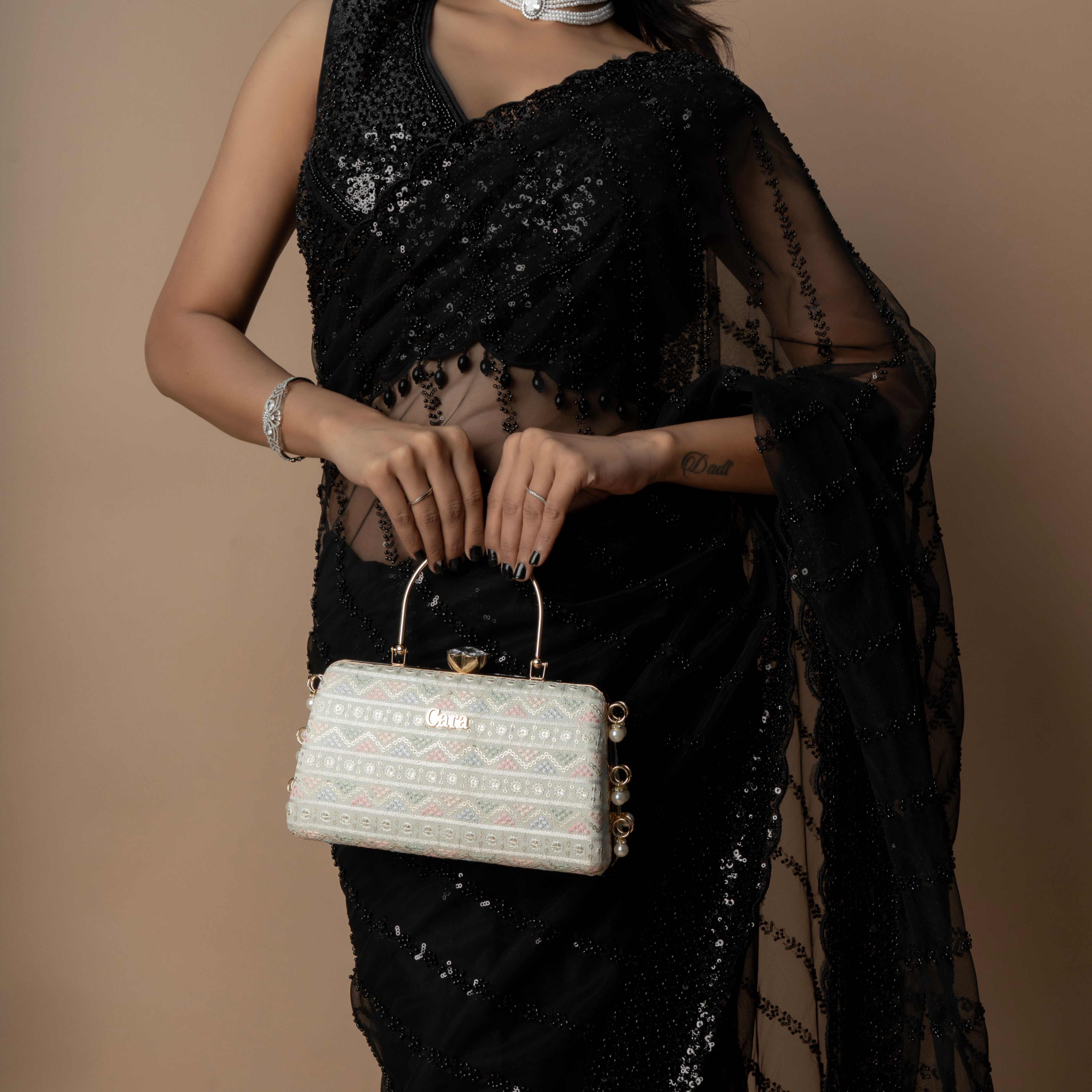 Scarlet Crown Clutch