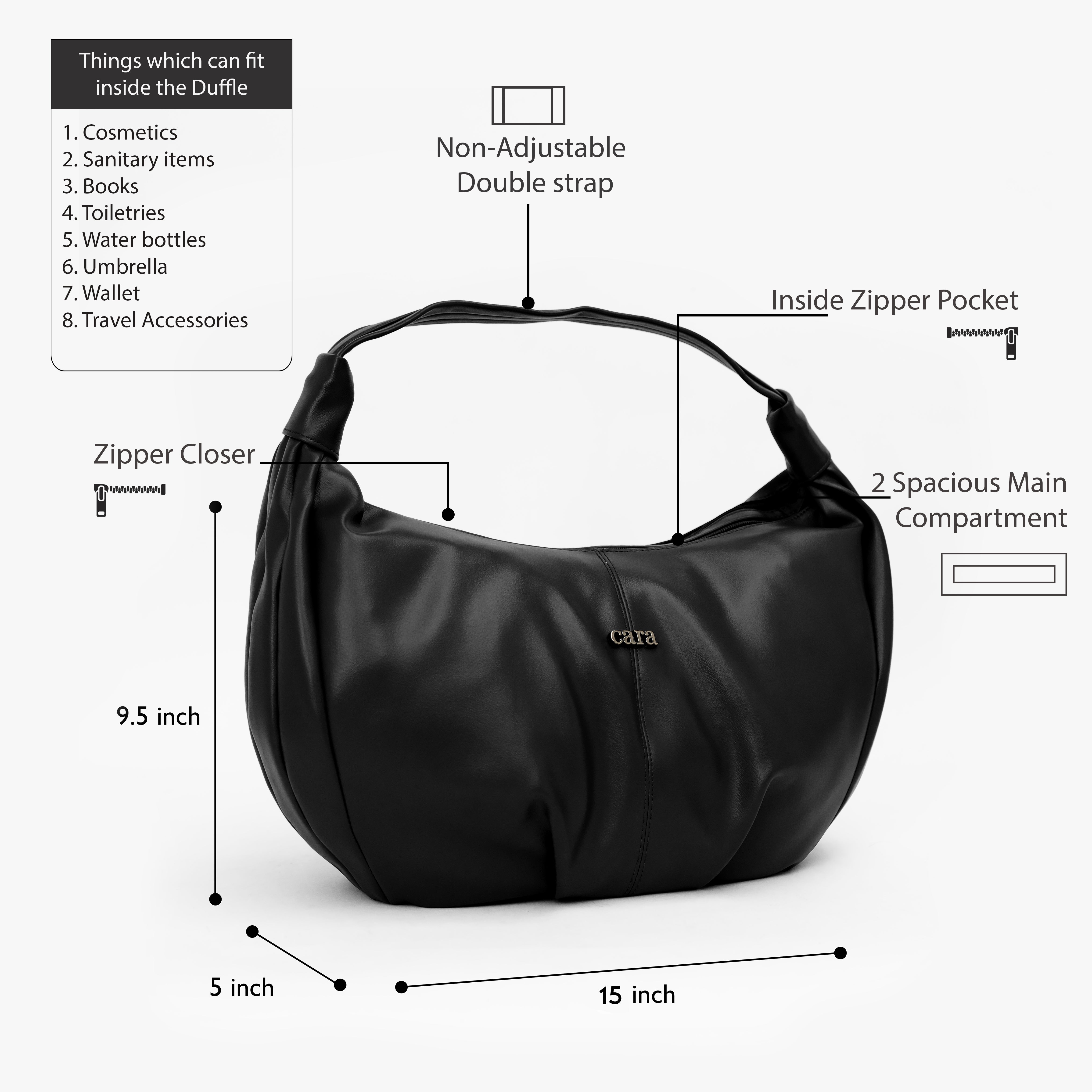 Black Glam Go HANDBAG | Cara