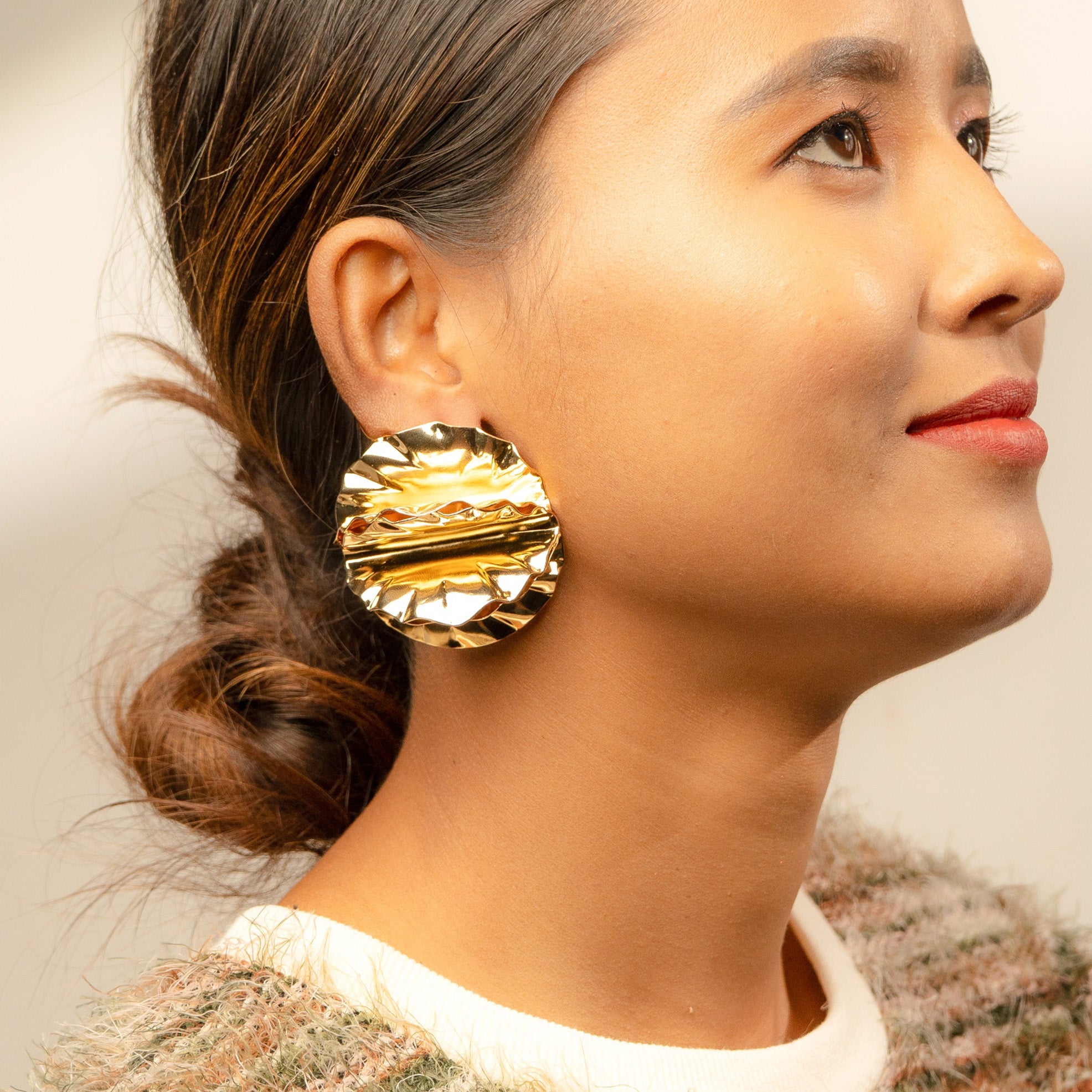 Metal Poem Earrings