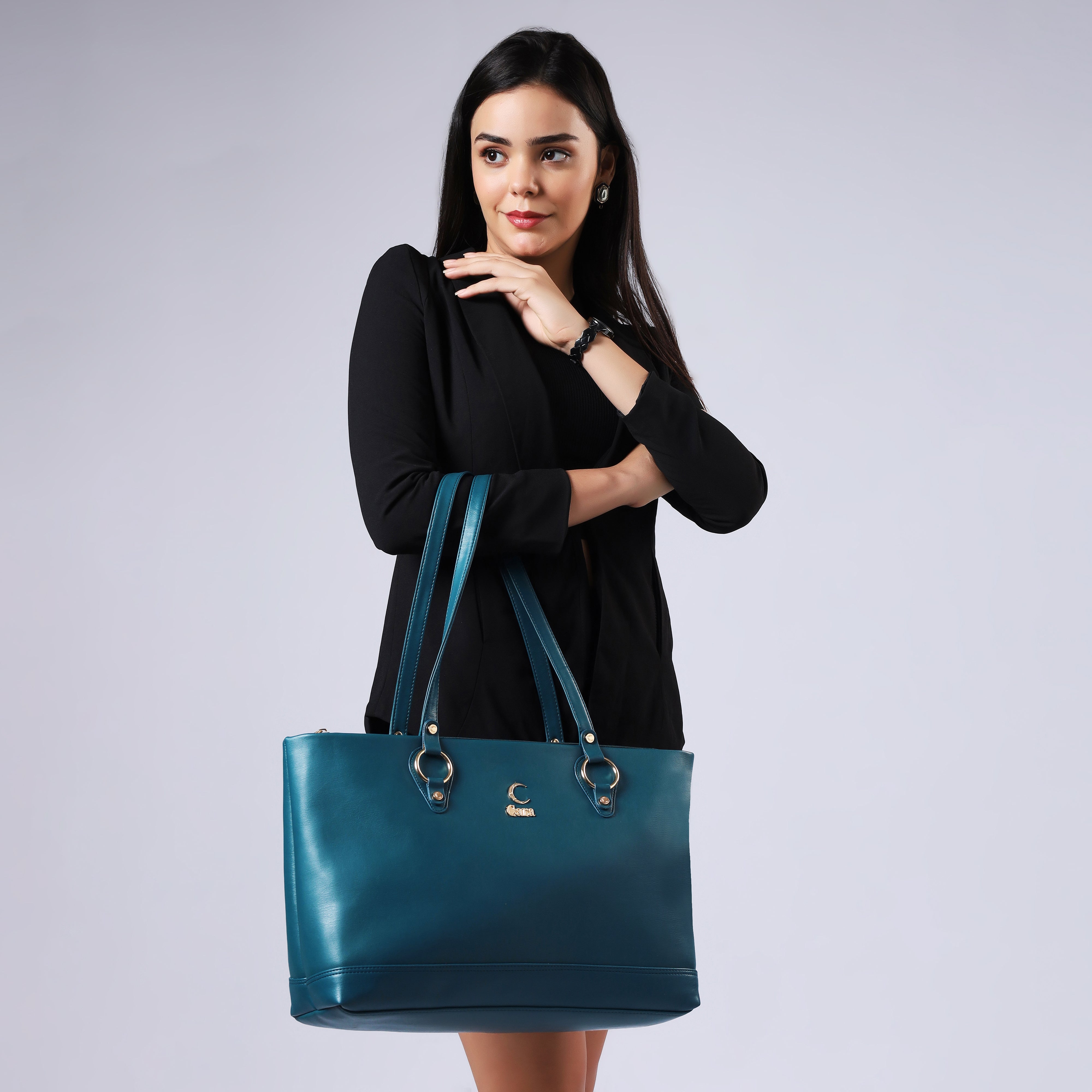 Teal Blue Corporate Chic Tote | Cara