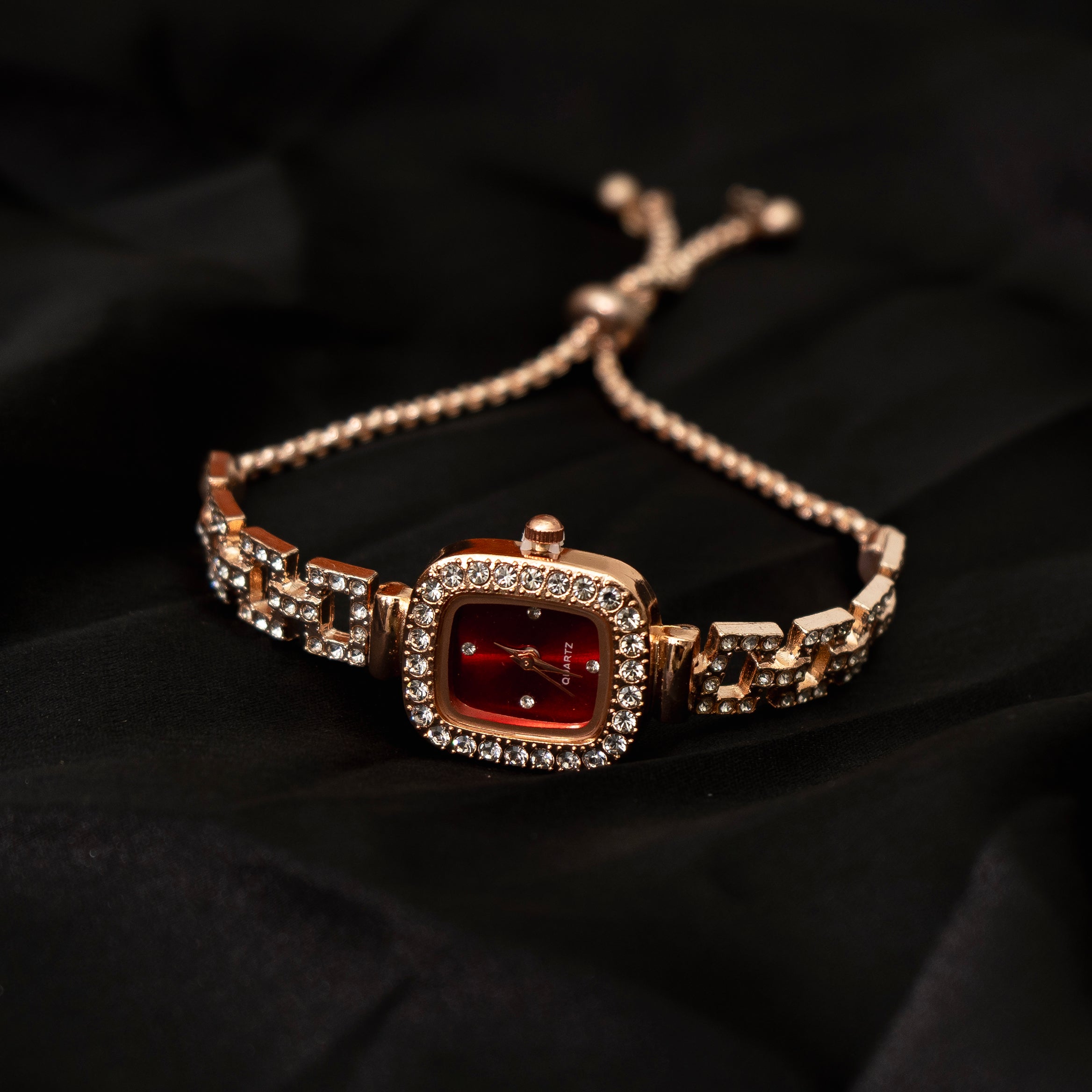 Crystal Square Watch