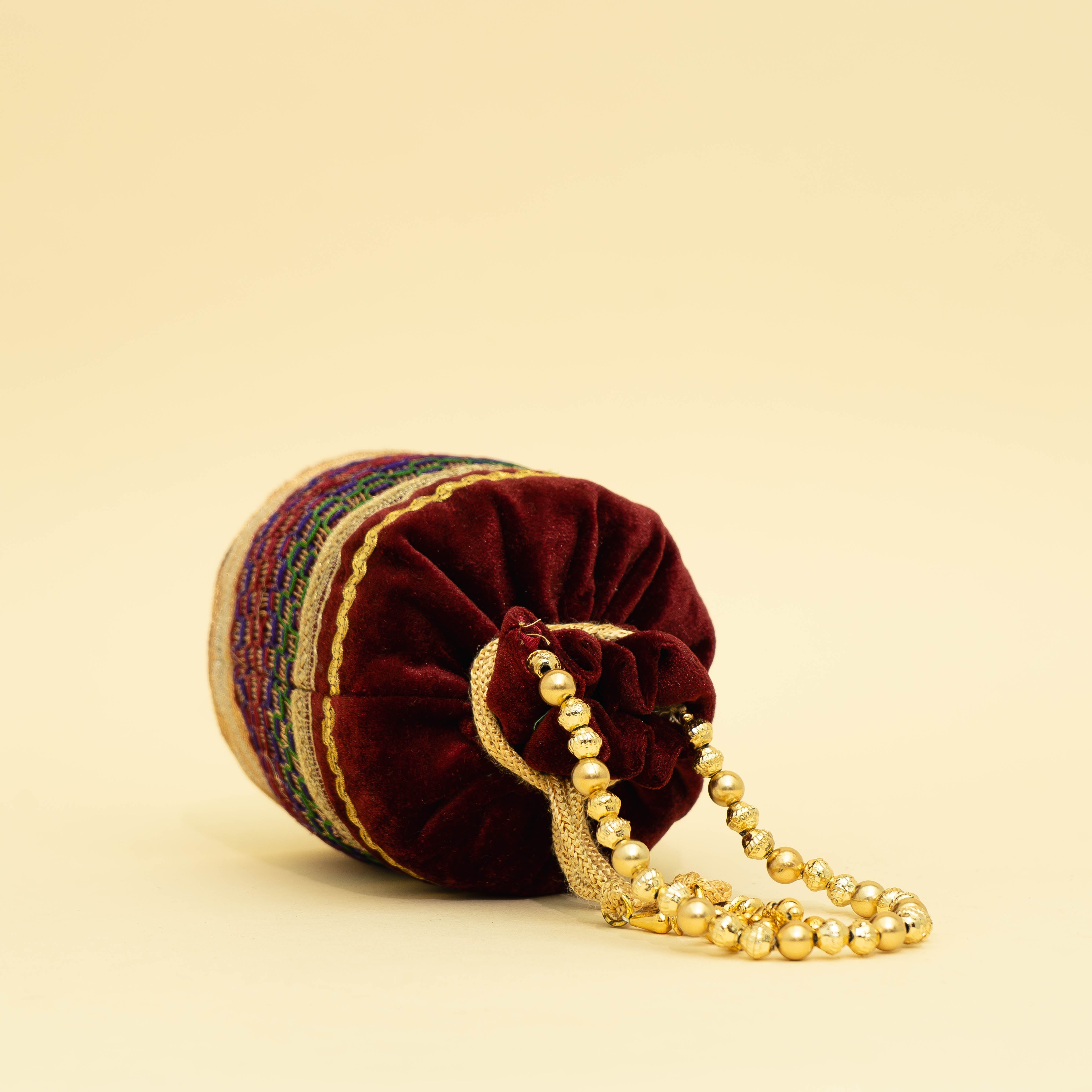 Maroon Festive Swag Potli | Cara