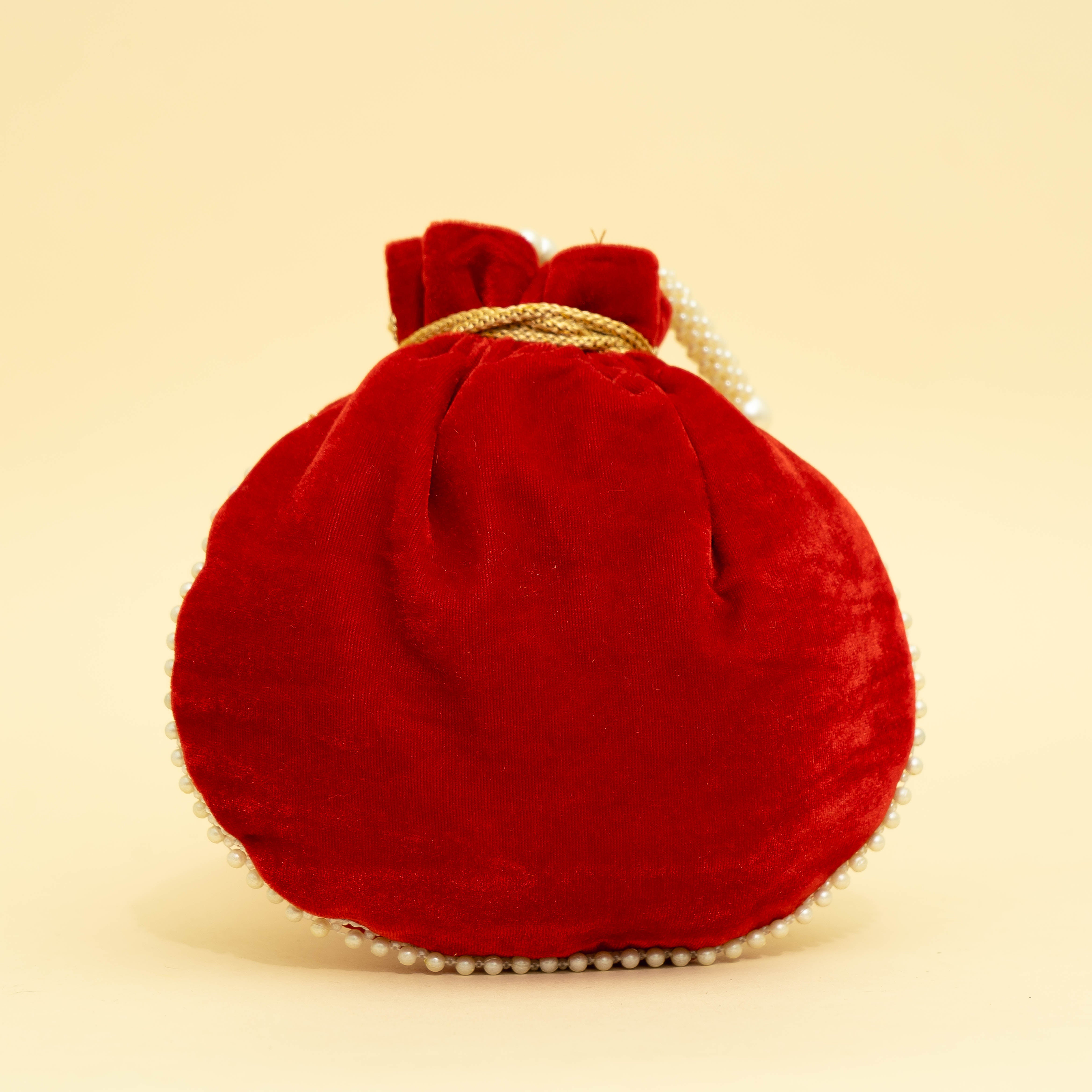 Red Velvet Jewel Matka Potli | CARA
