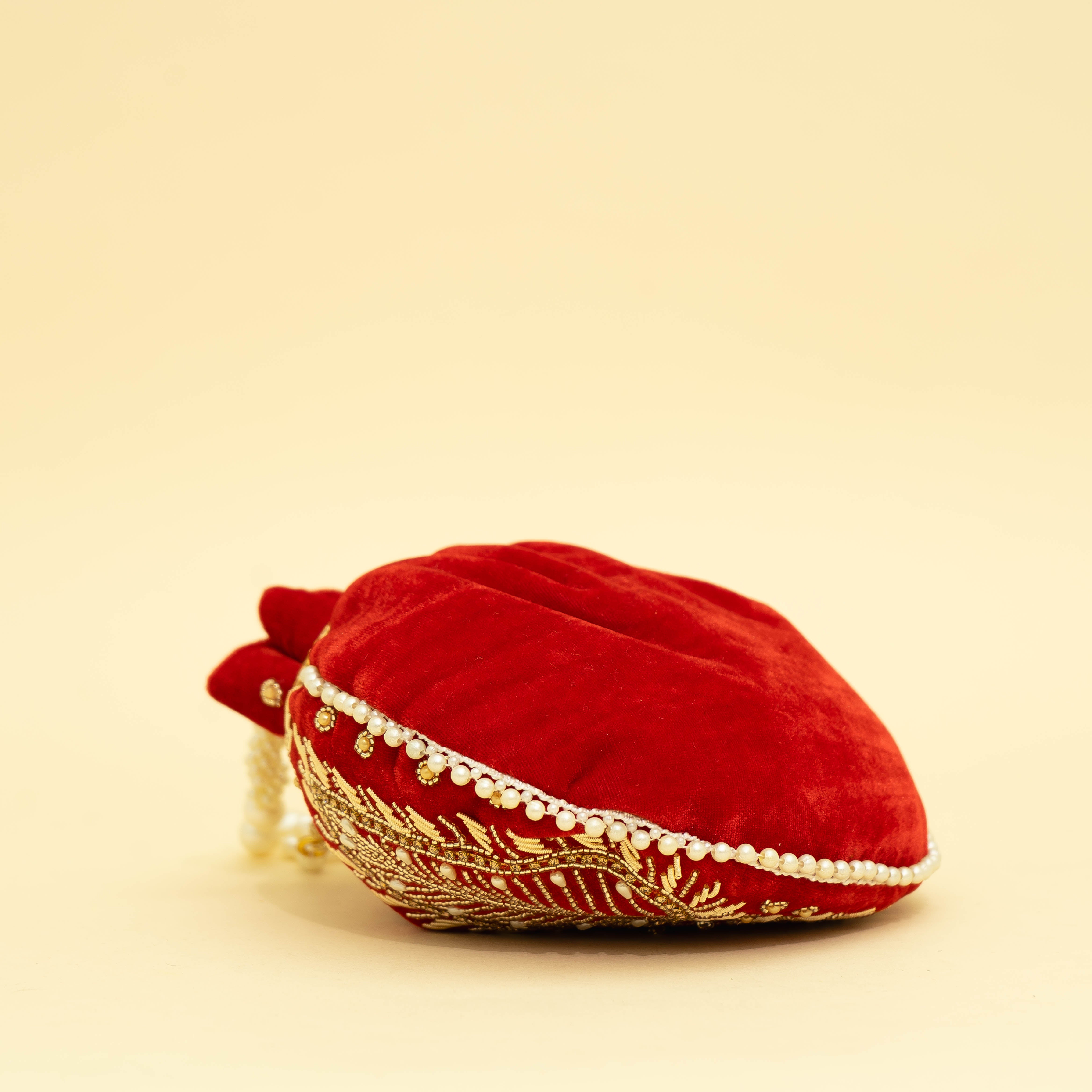 Red Velvet Jewel Matka Potli | CARA