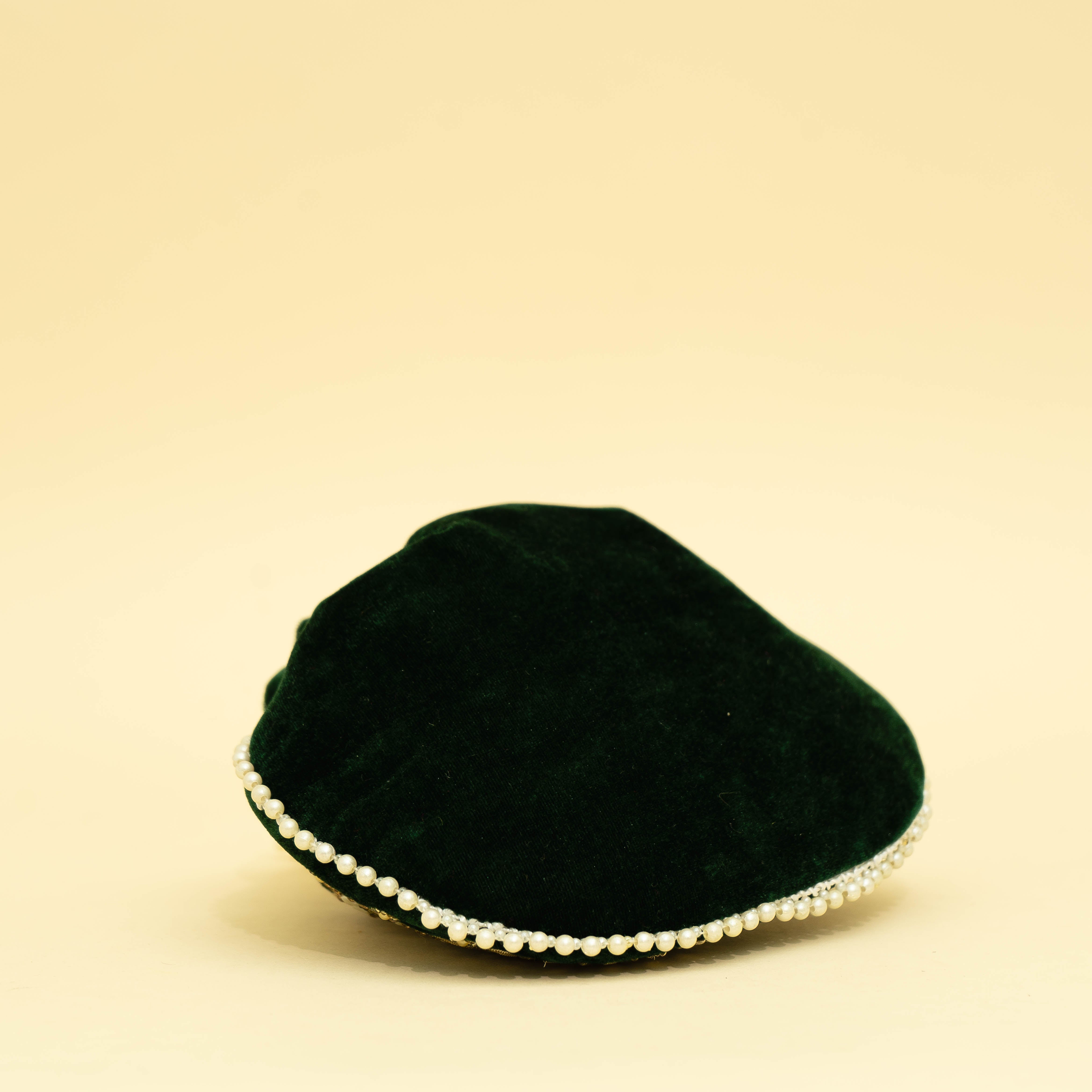 Green Velvet Jewel Matka Potli | CARA
