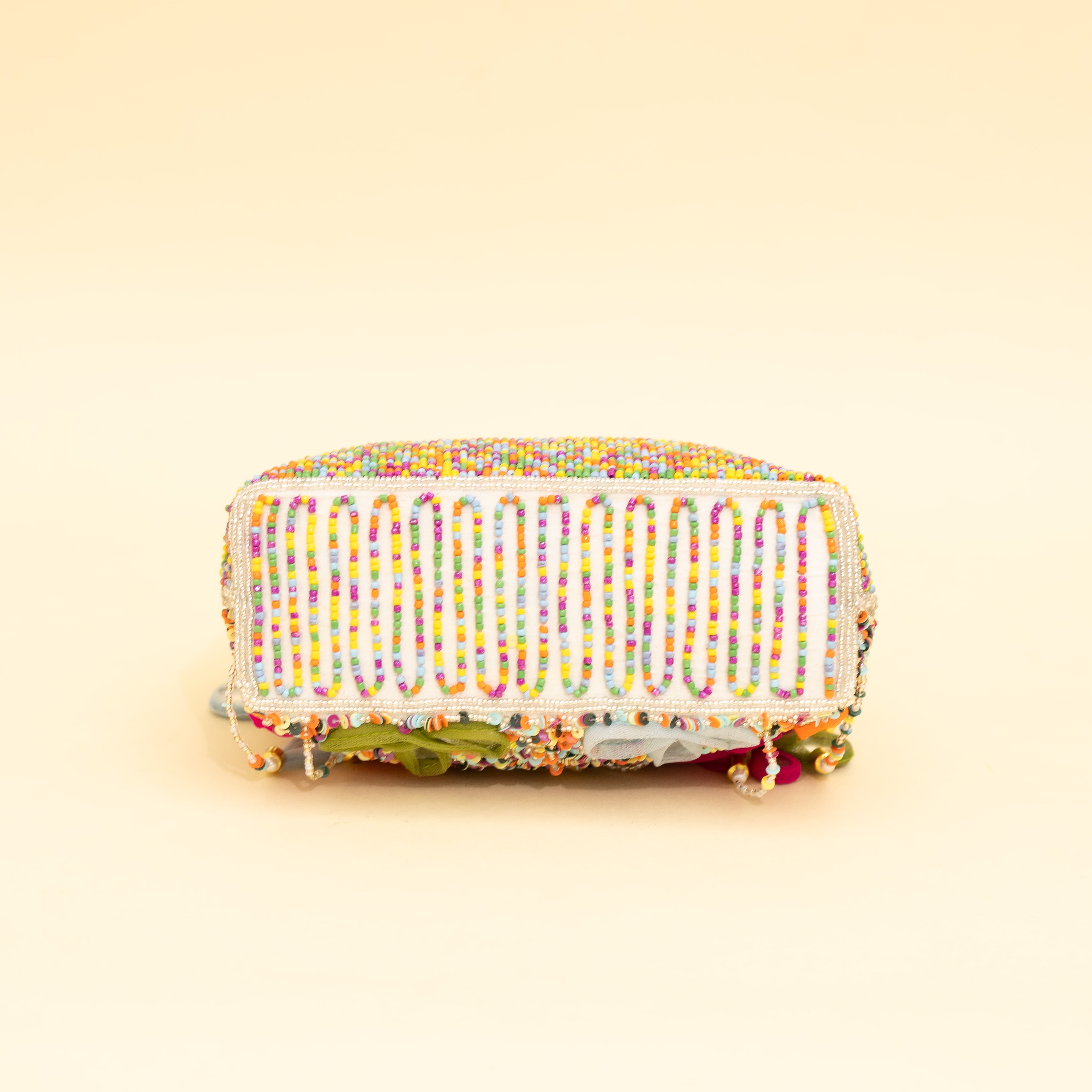 Multicoloured Embellished Heavy Mirror Work Potli