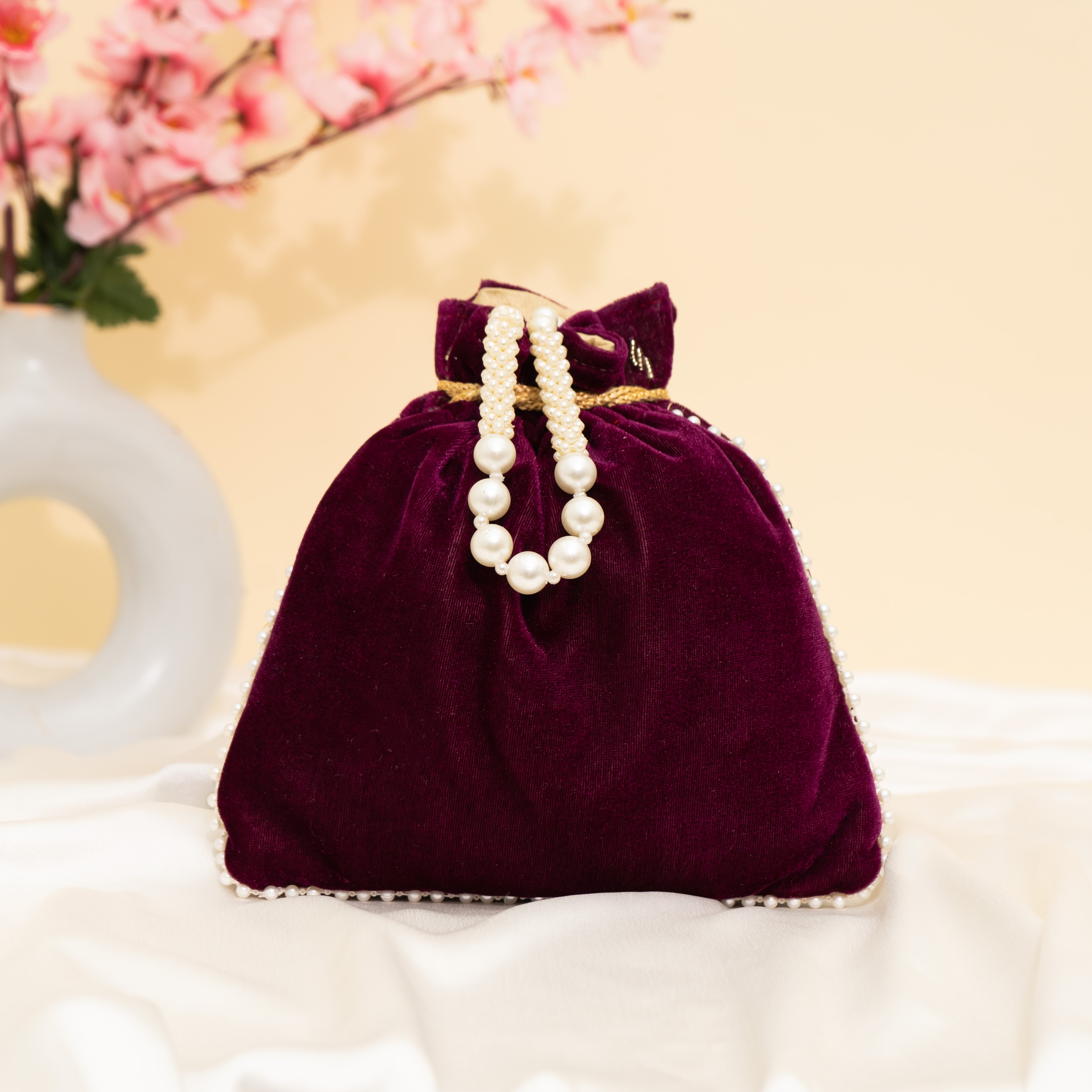 Wine Pearlstone Radiance Potli