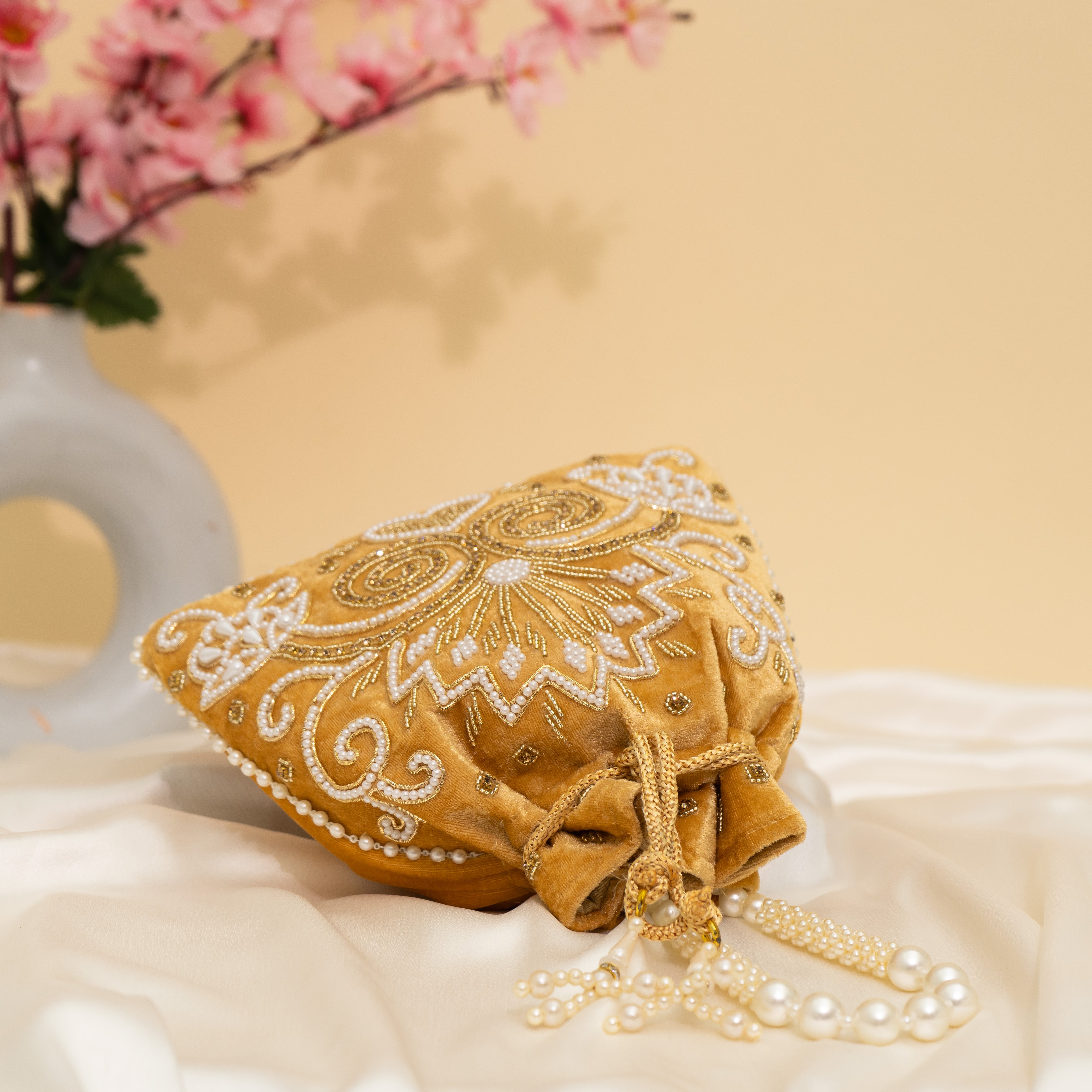 Yellow Pearlstone Radiance Potli
