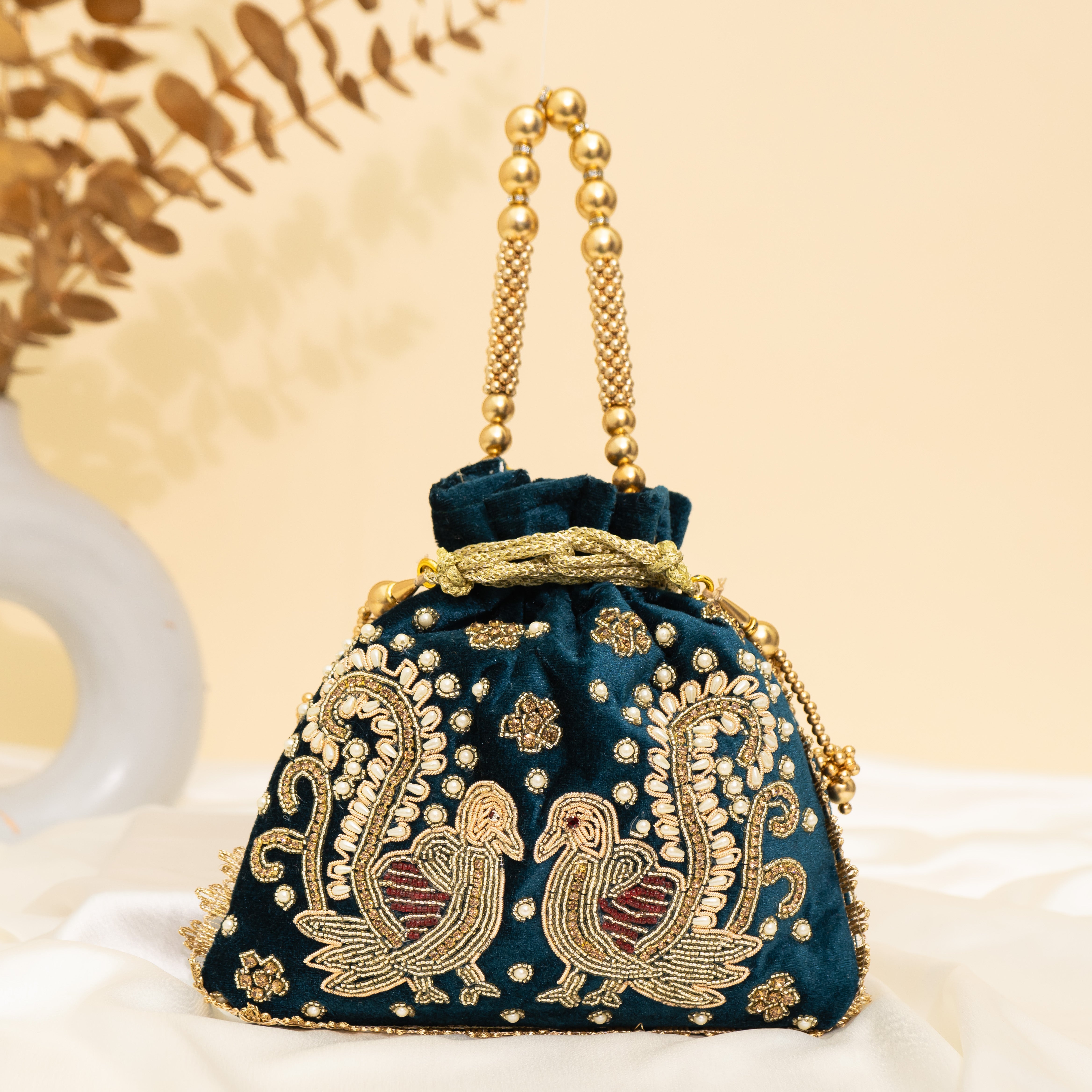 Peacock's Embrace Potli