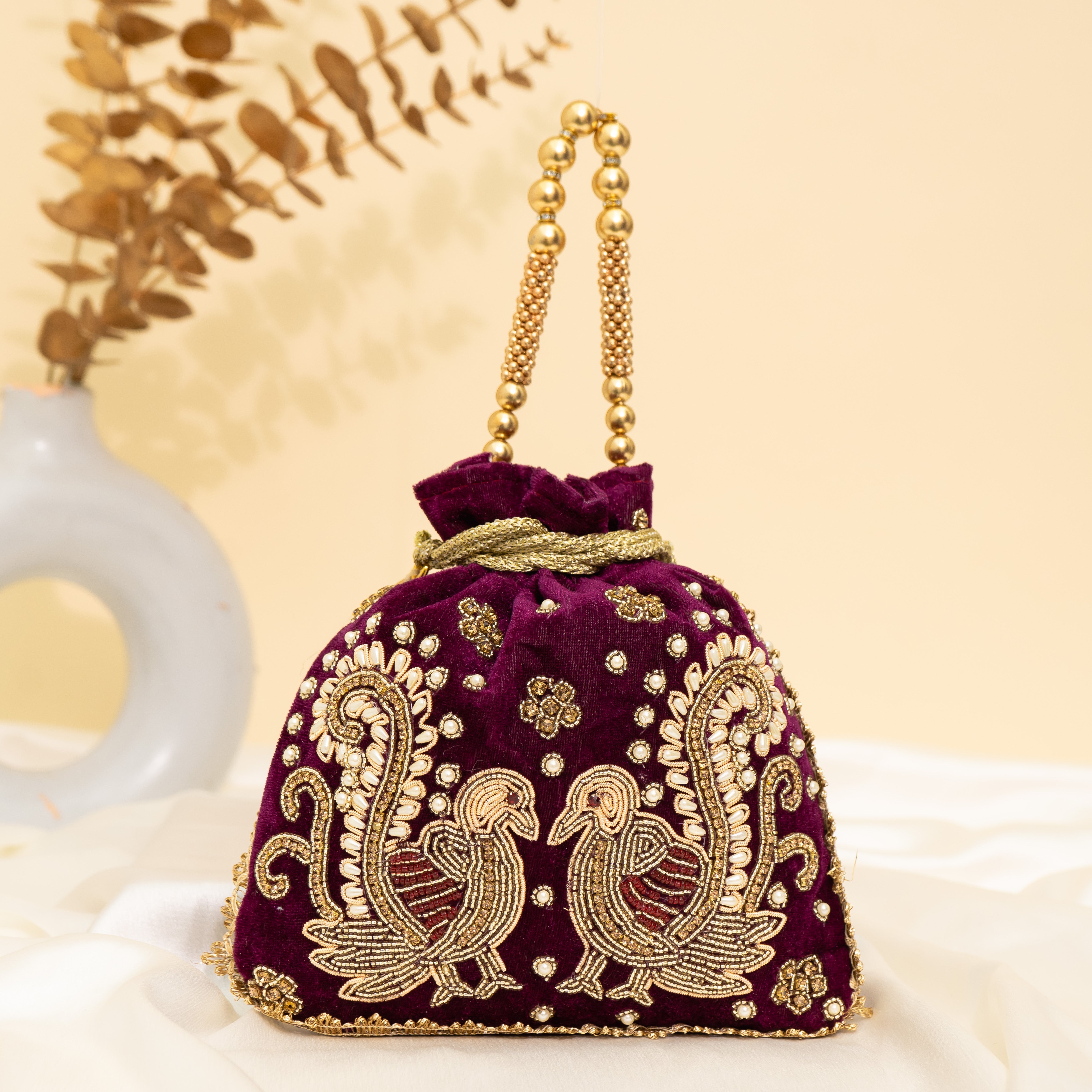 Peacock's Embrace Potli