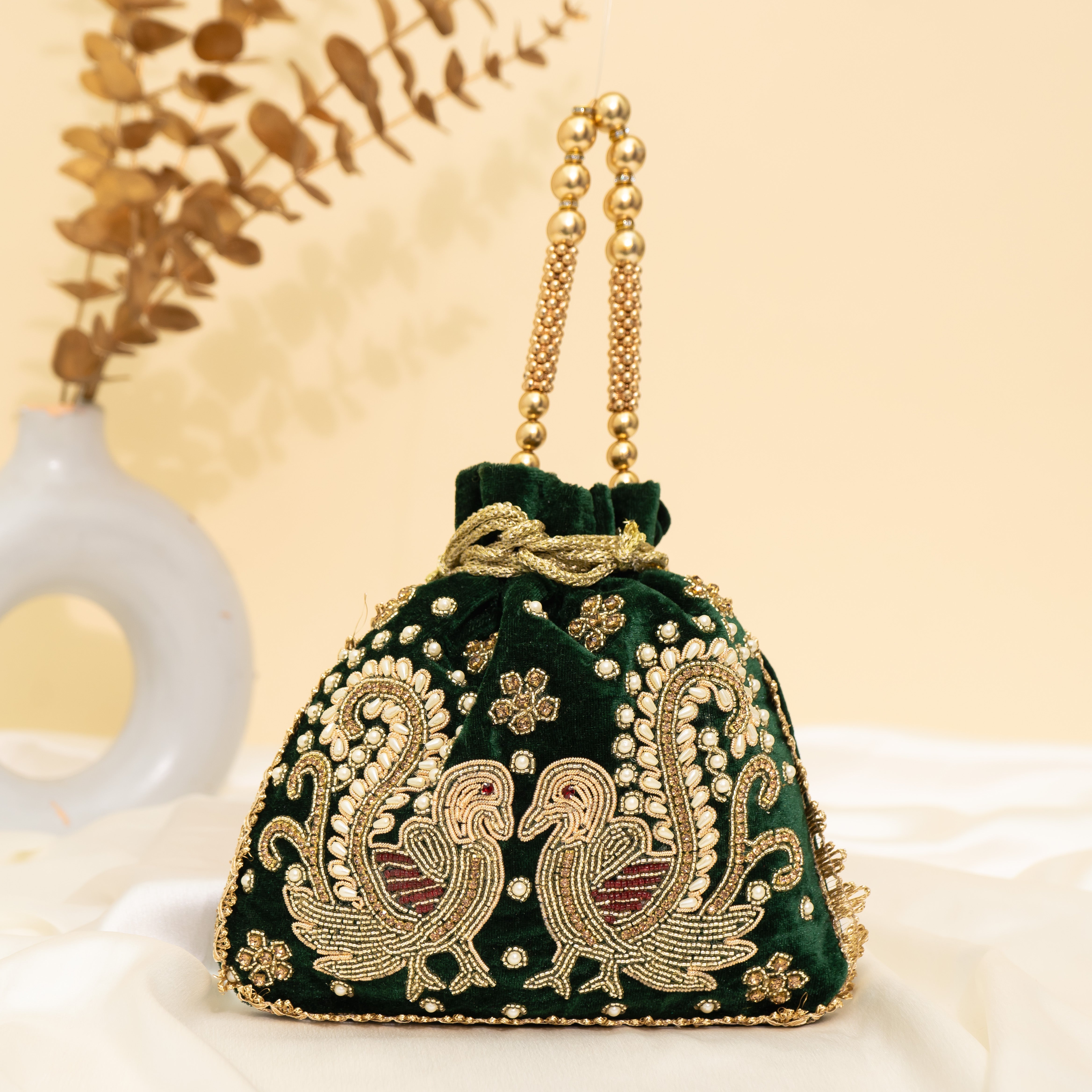 Peacock's Embrace Potli