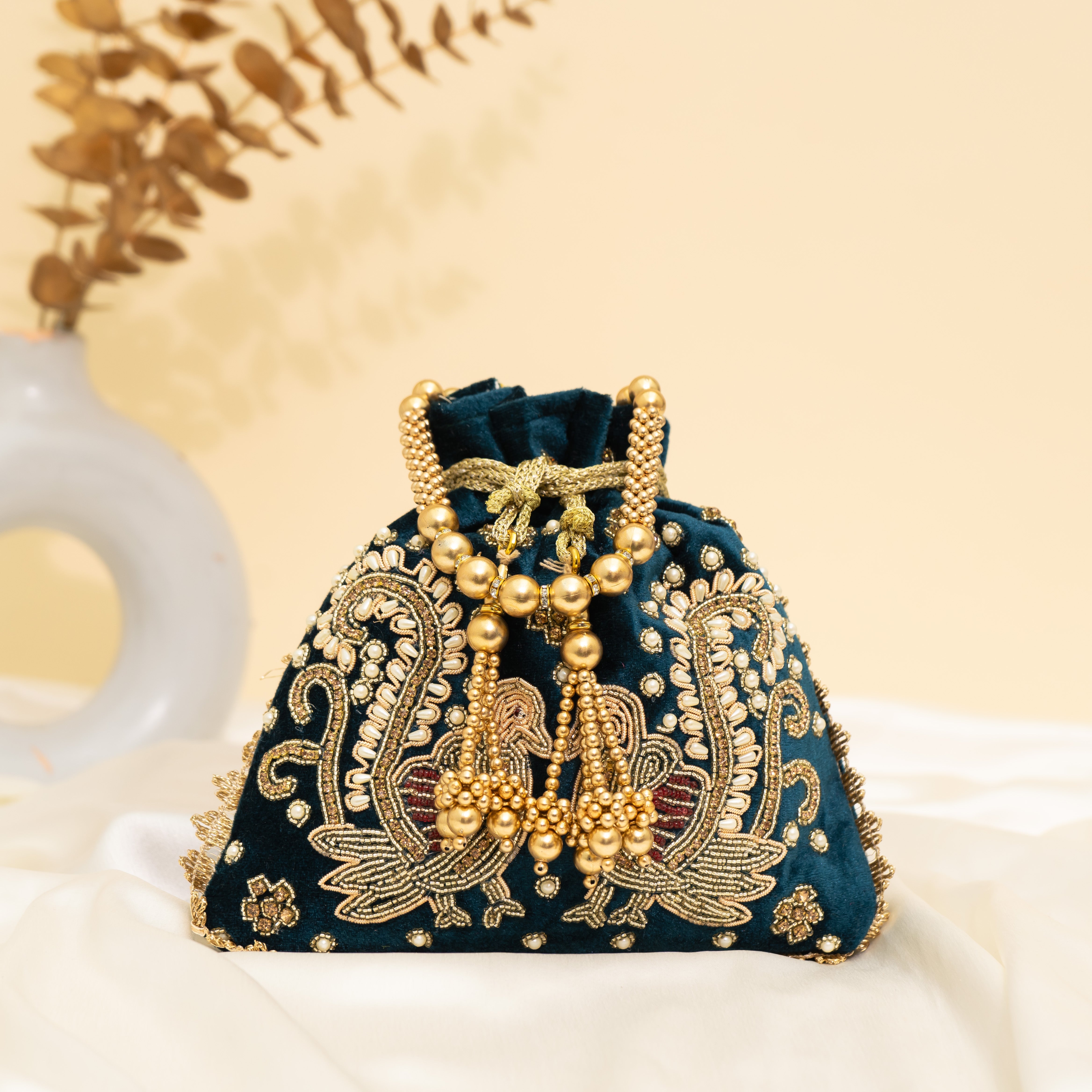 Peacock's Embrace Potli