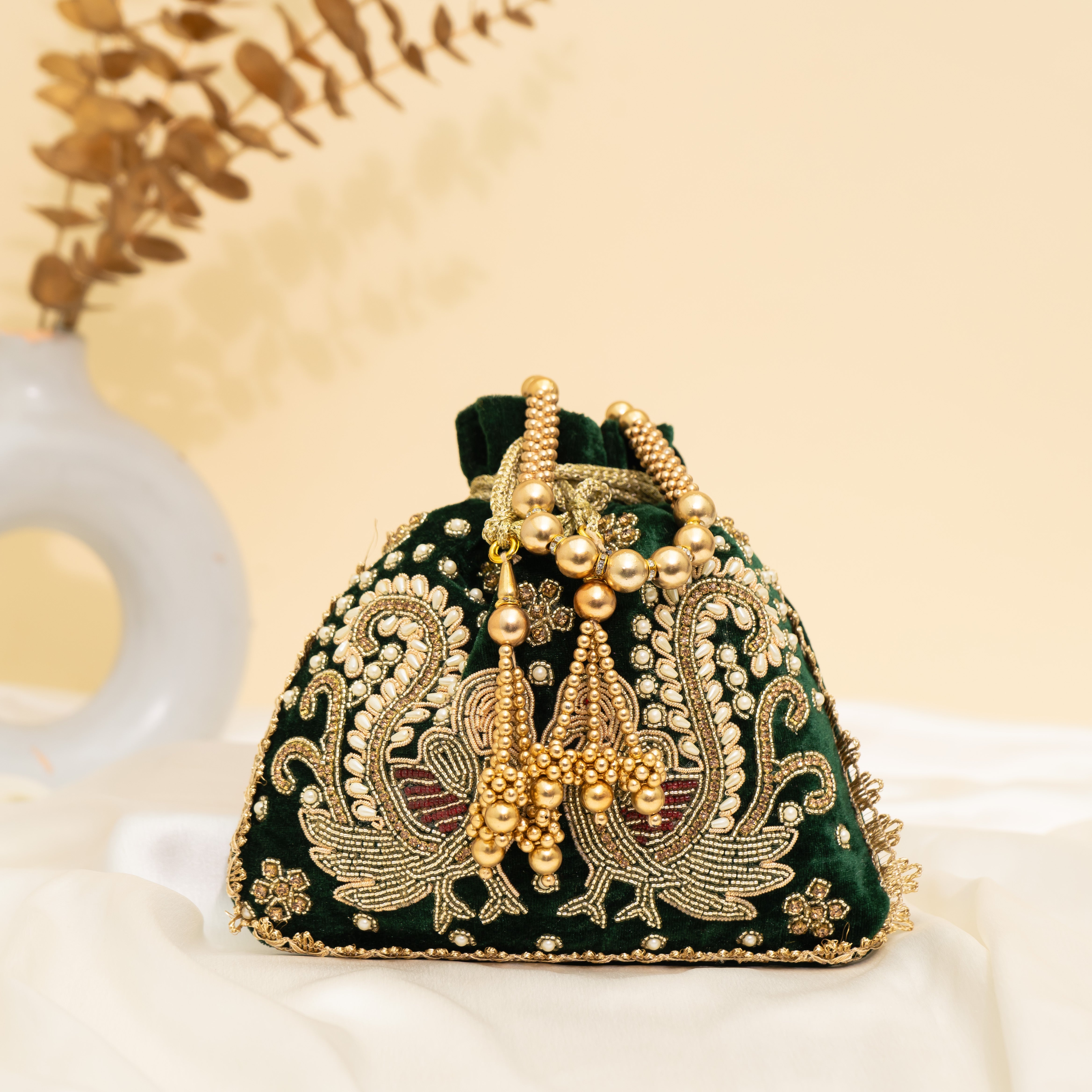 Peacock's Embrace Potli