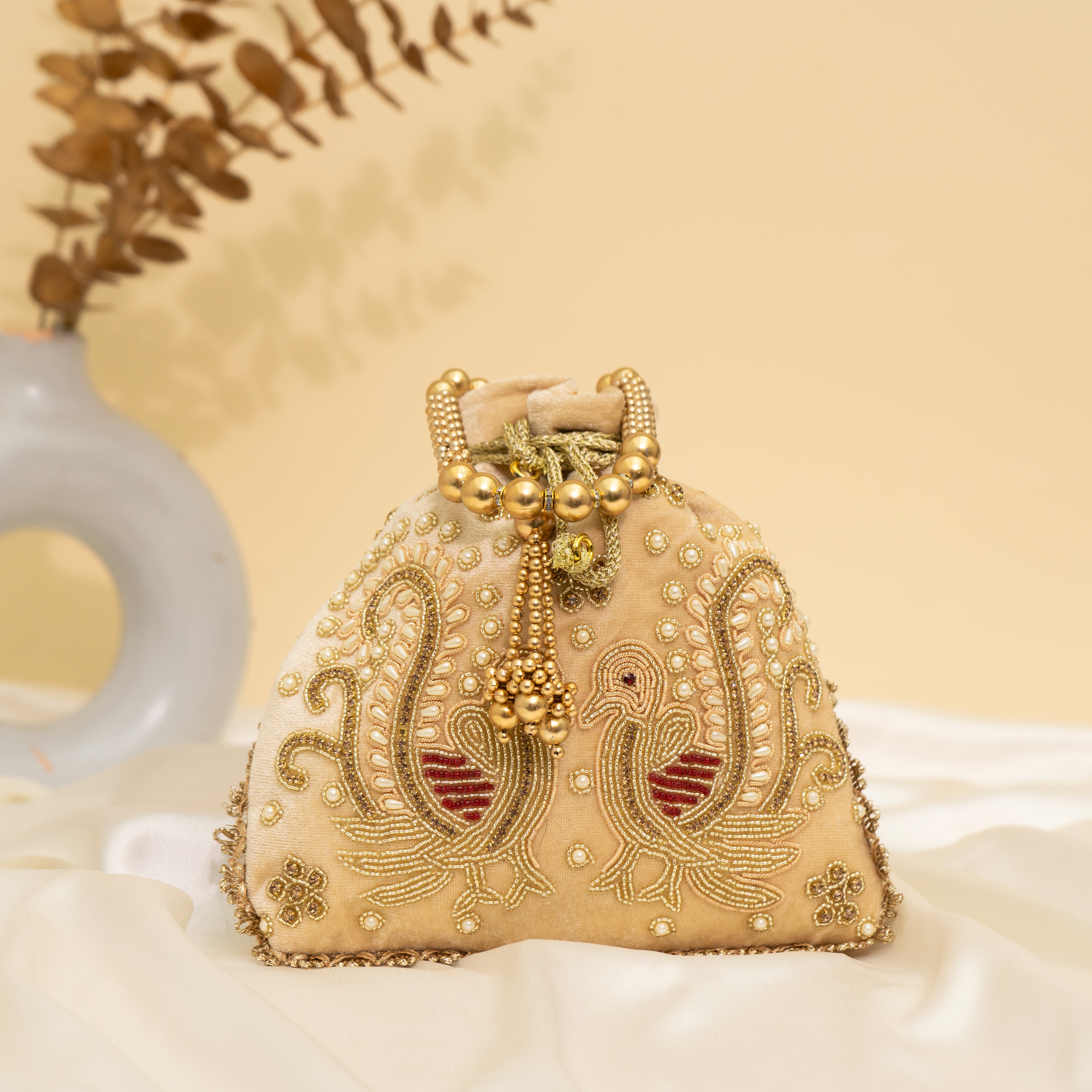 Peacock's Embrace Potli