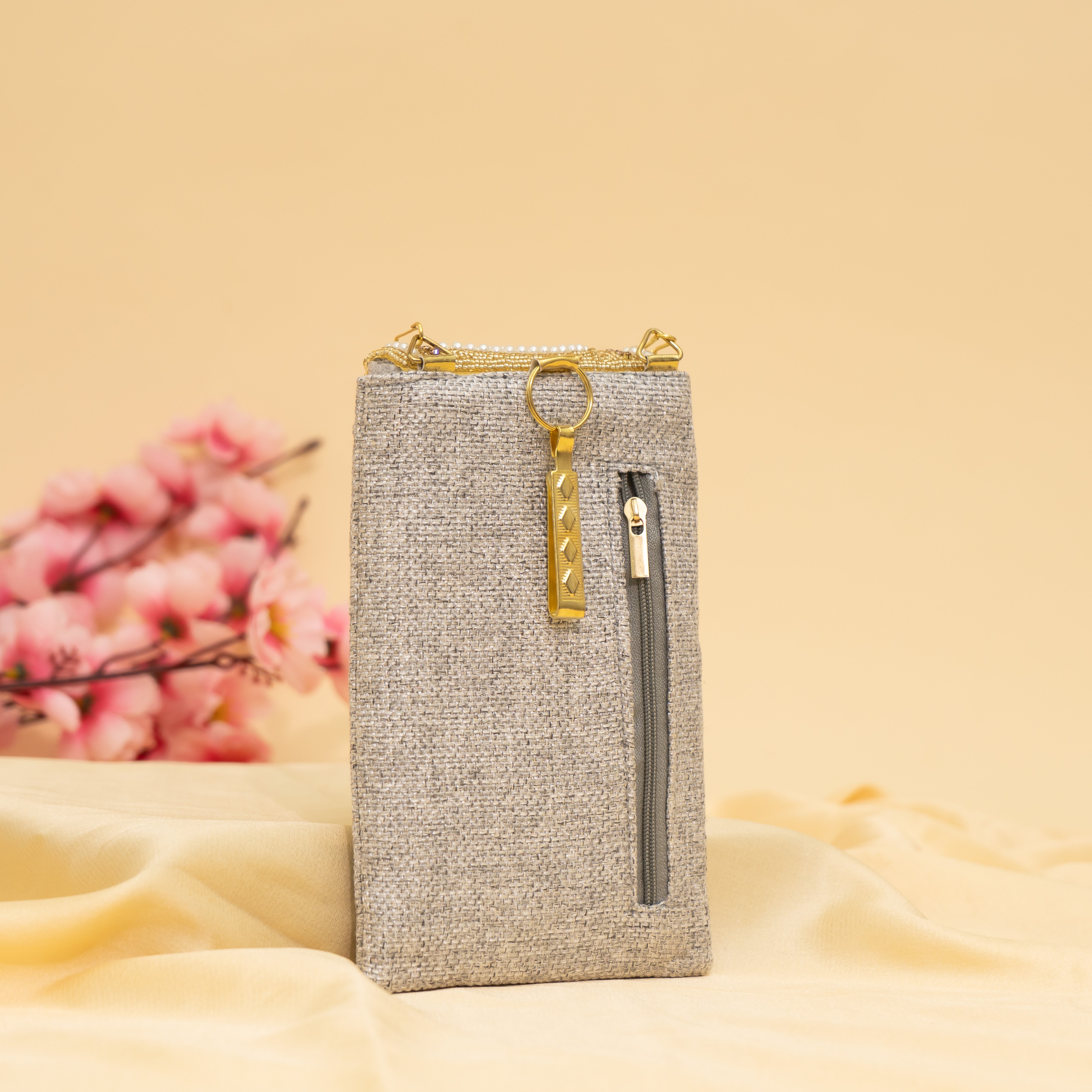 Silver Crystal Gem Mobile Sling