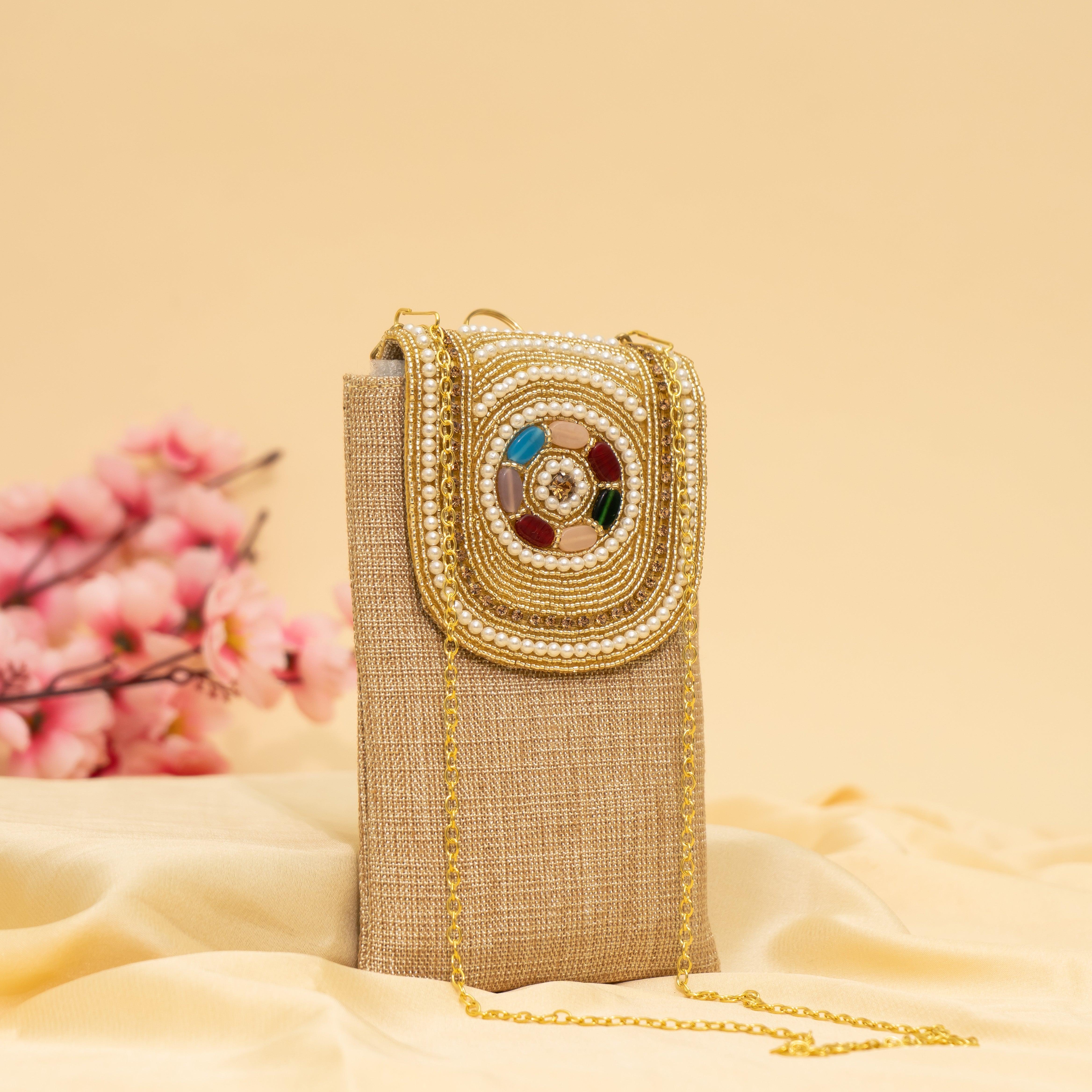 Gold Crystal Gem Mobile Sling