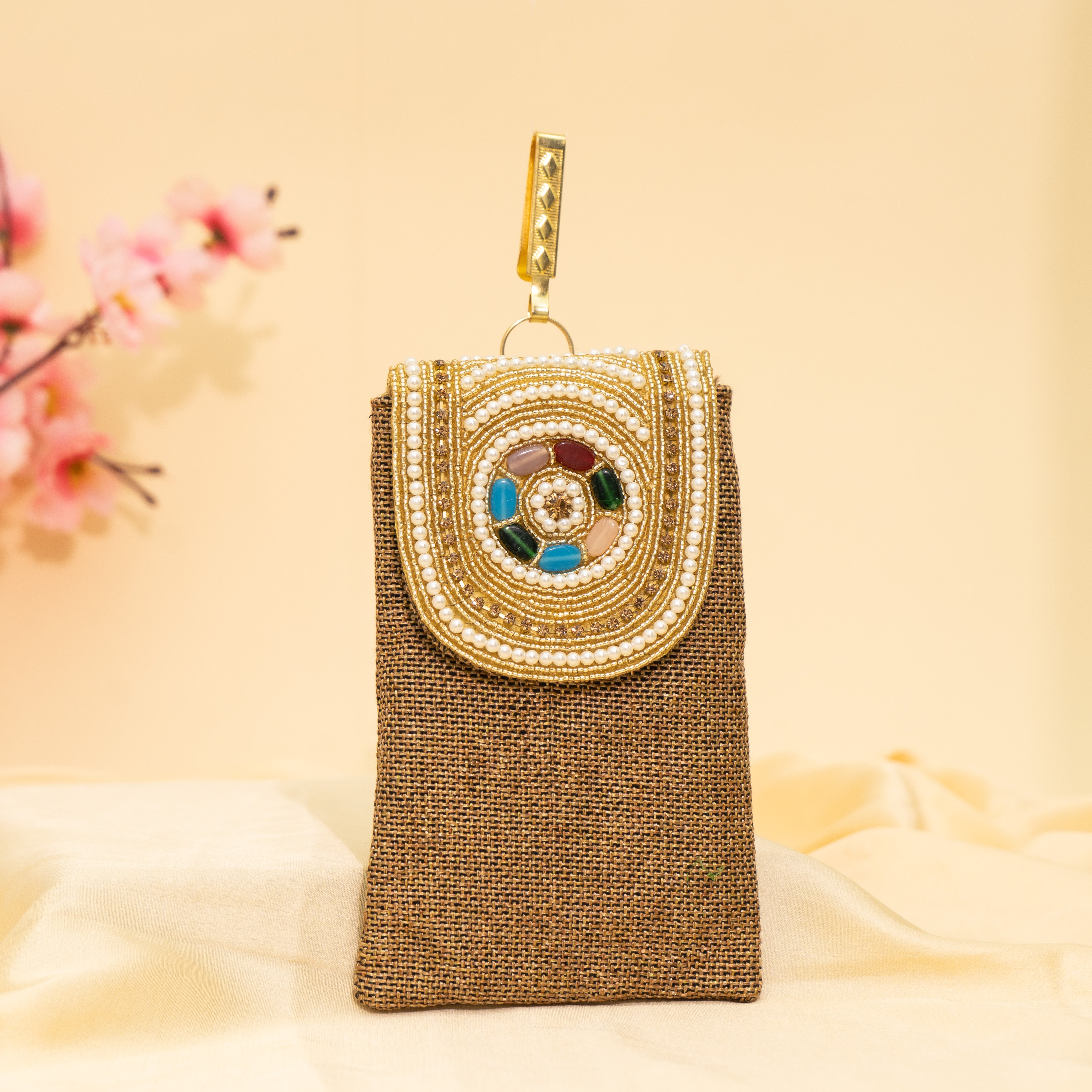Brown Crystal Gem Mobile Sling