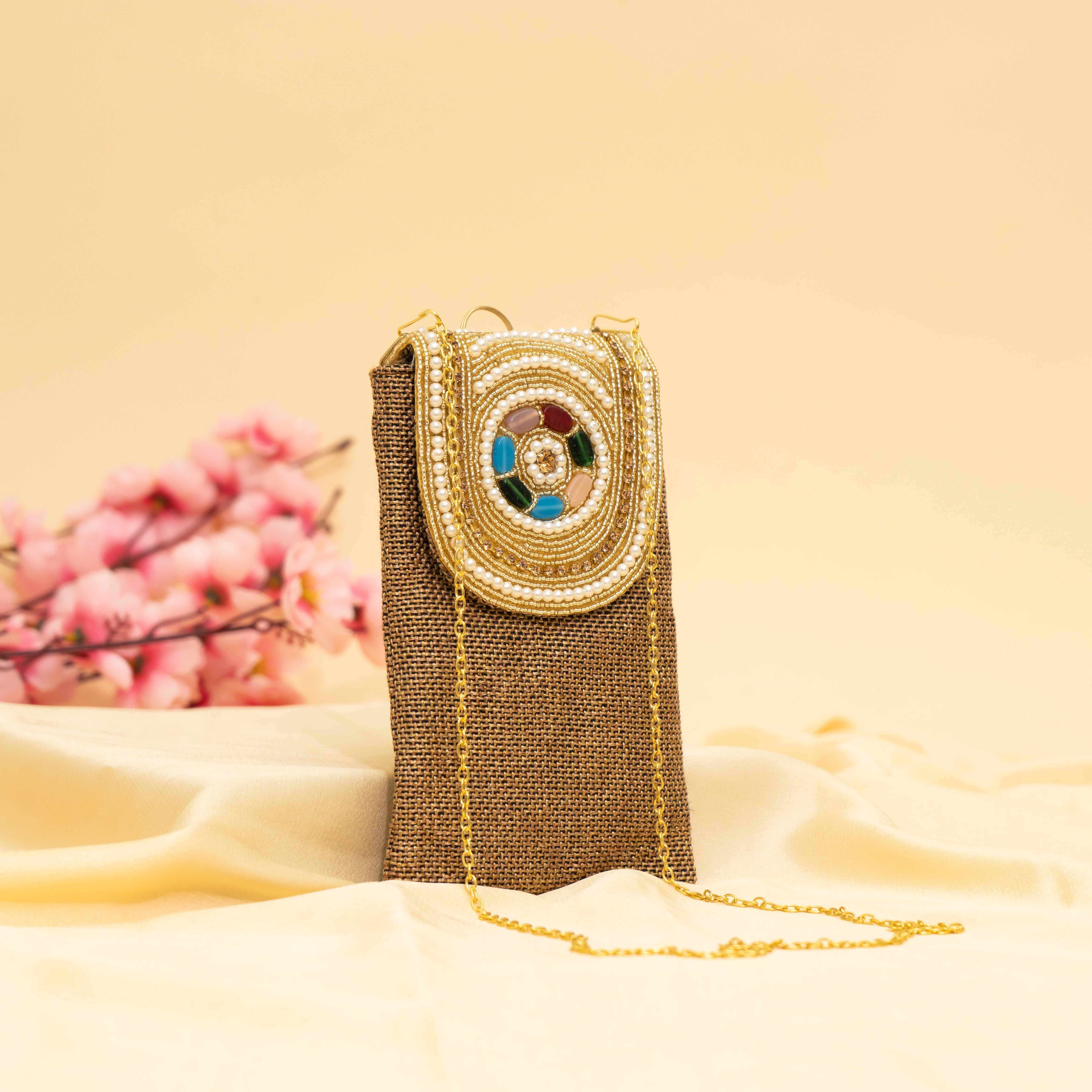 Brown Crystal Gem Mobile Sling