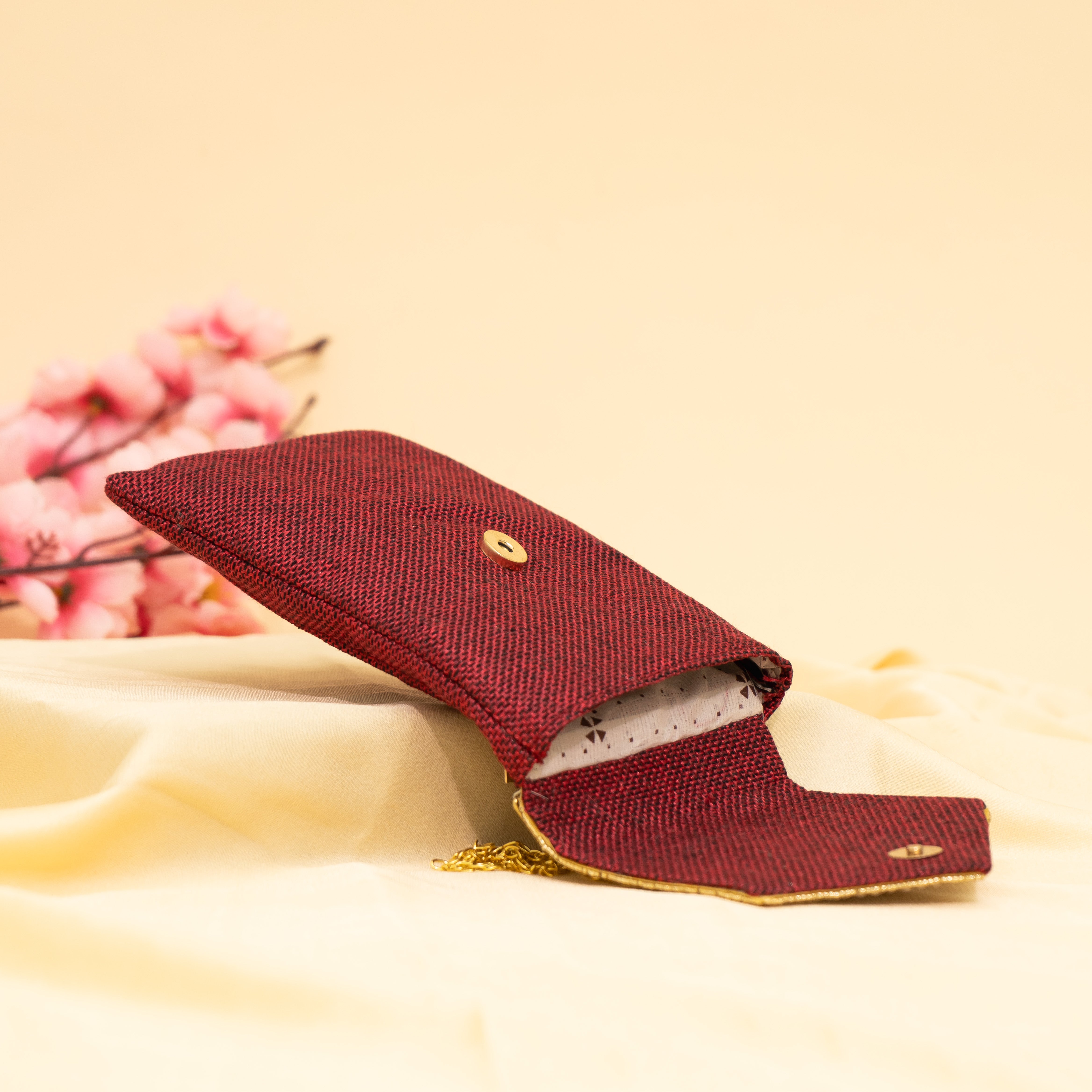Maroon Pearl Drop Mobile Sling