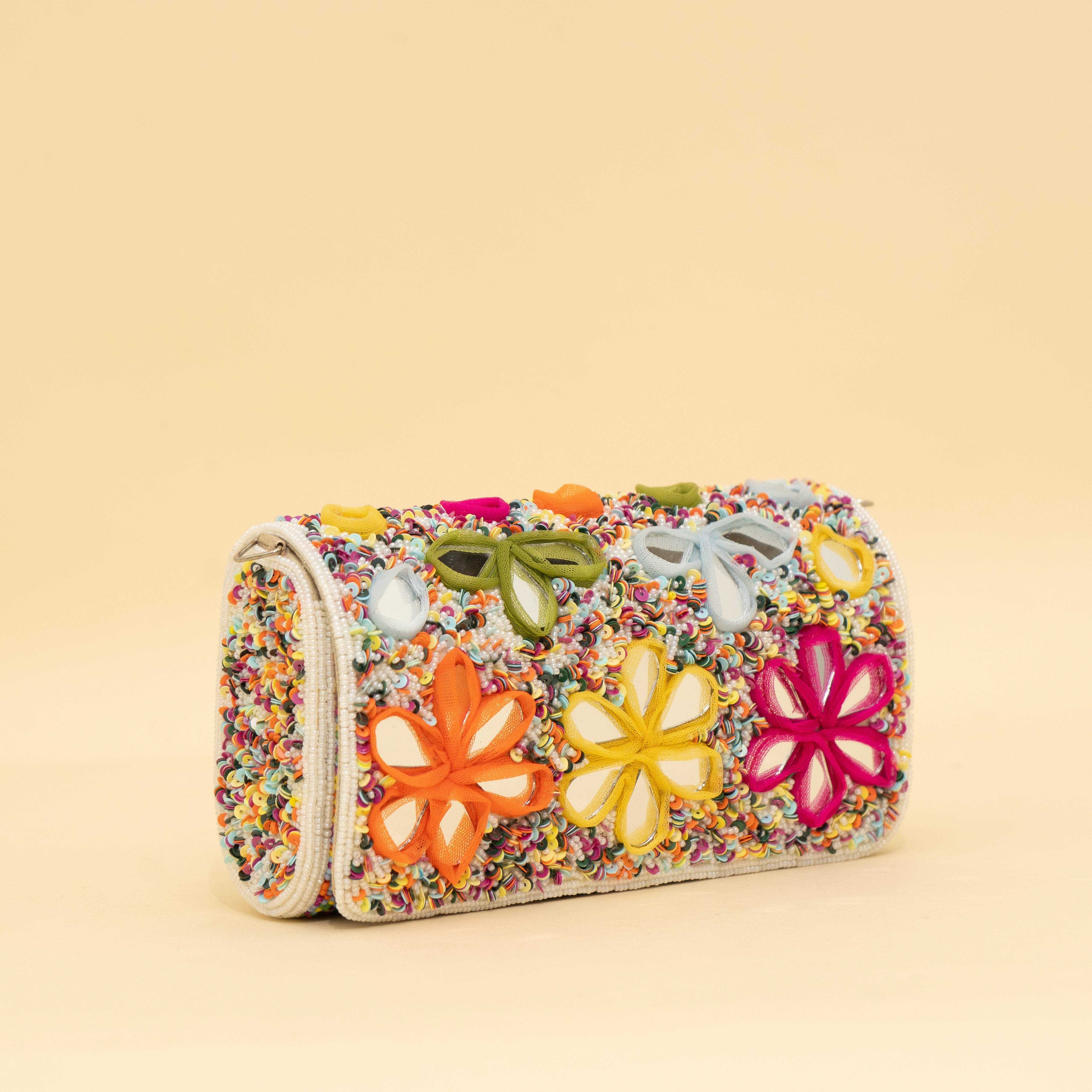 White Enchanted Mirror clutch