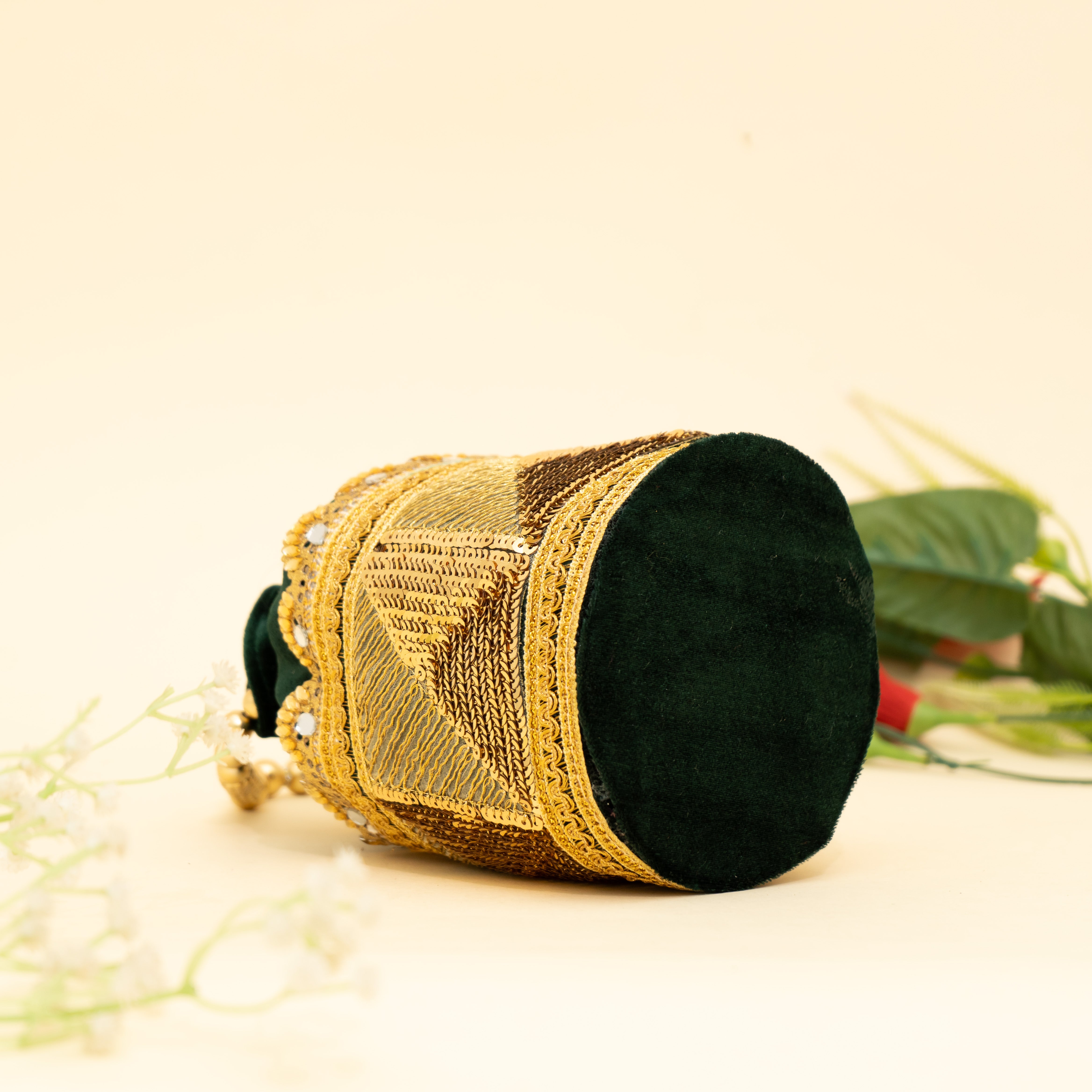 Green Golden Gleam potli | CARA