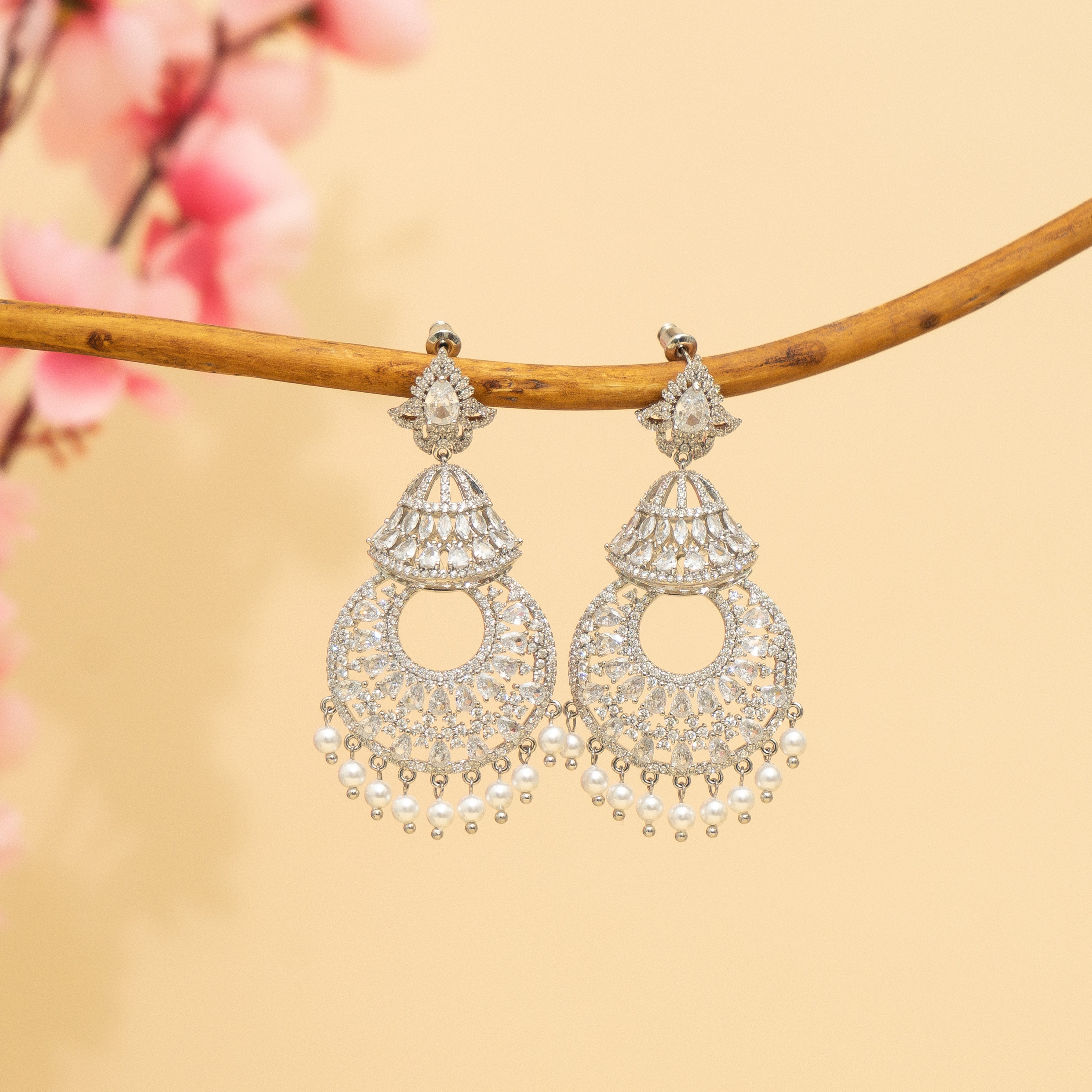 White Moonlit Majesty Earrings
