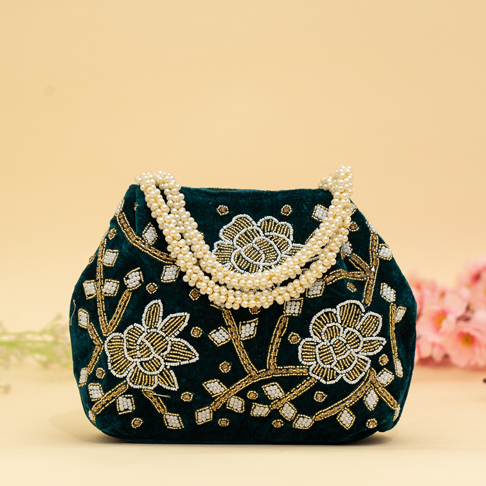 green Pearl Shine Potli | cara