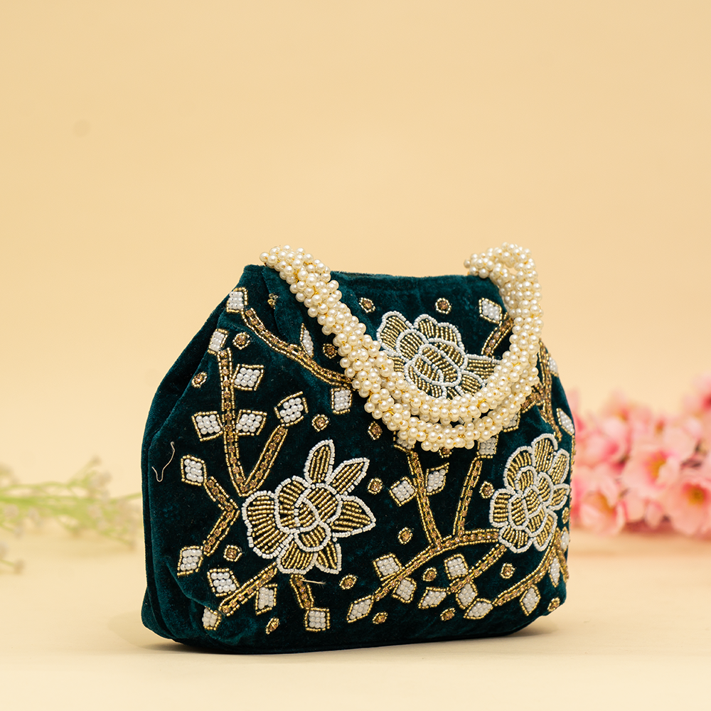 green Pearl Shine Potli | cara