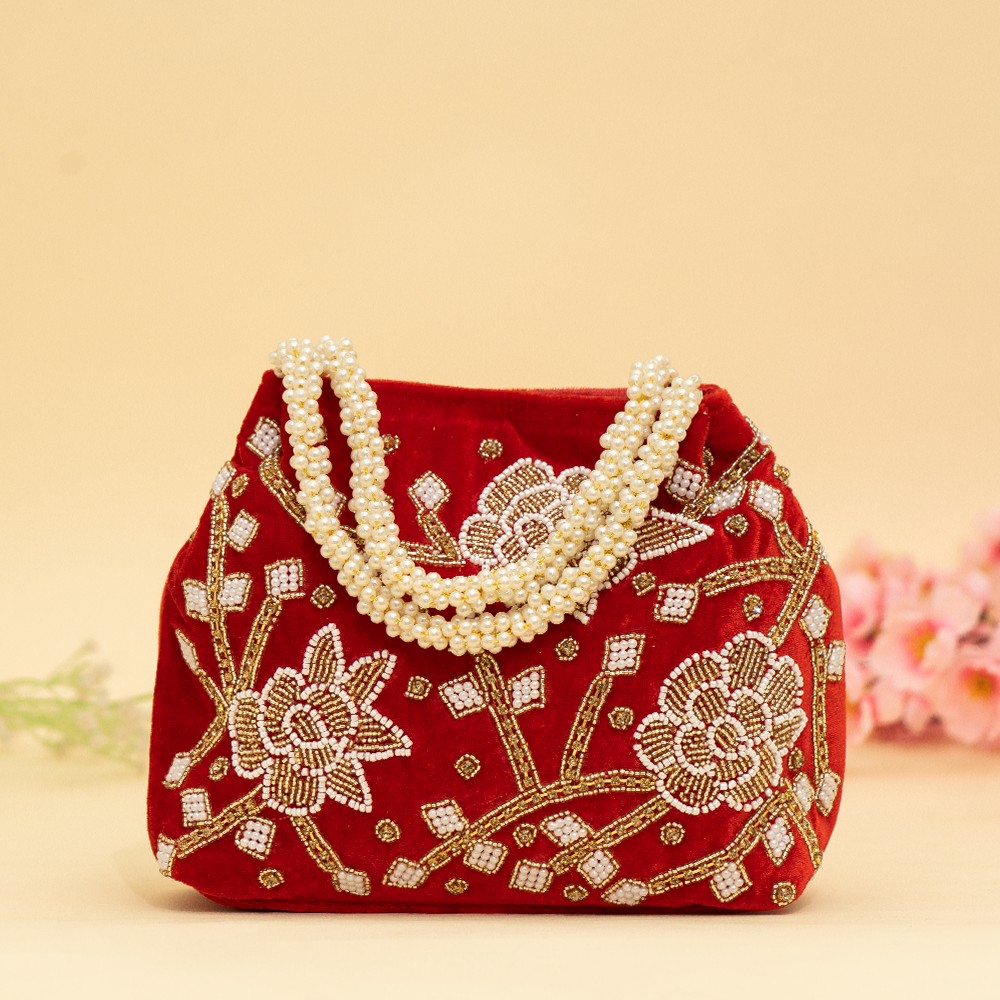 red Pearl Shine Potli | cara
