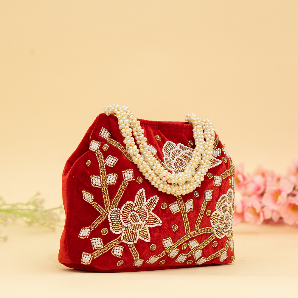 red Pearl Shine Potli | cara