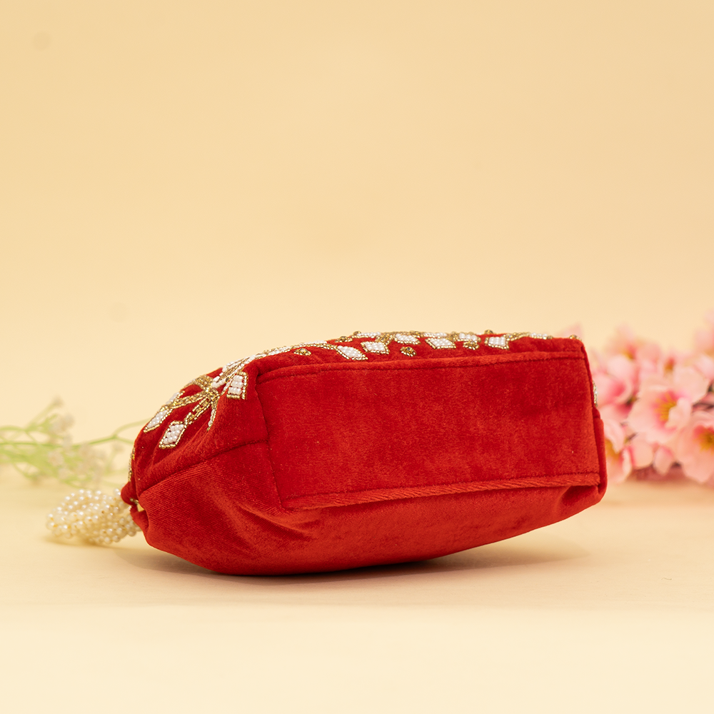 red Pearl Shine Potli | cara