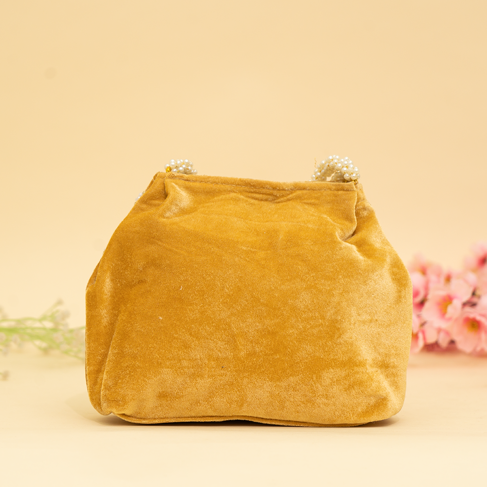 yellow Pearl Shine Potli| cara